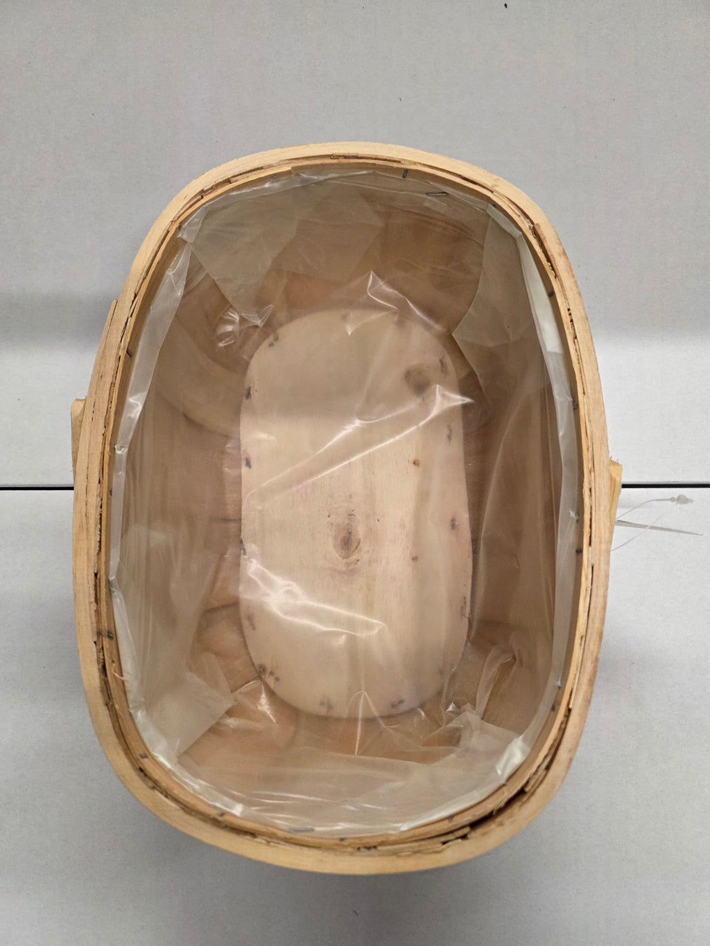 Basket Trug Oval Folding Handle Natural