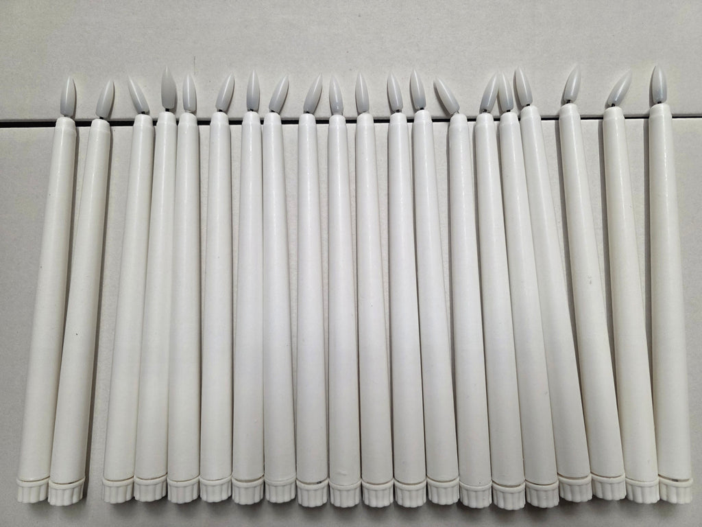 L E D Wax Taper Candle Full Flame (PACK OF 2)