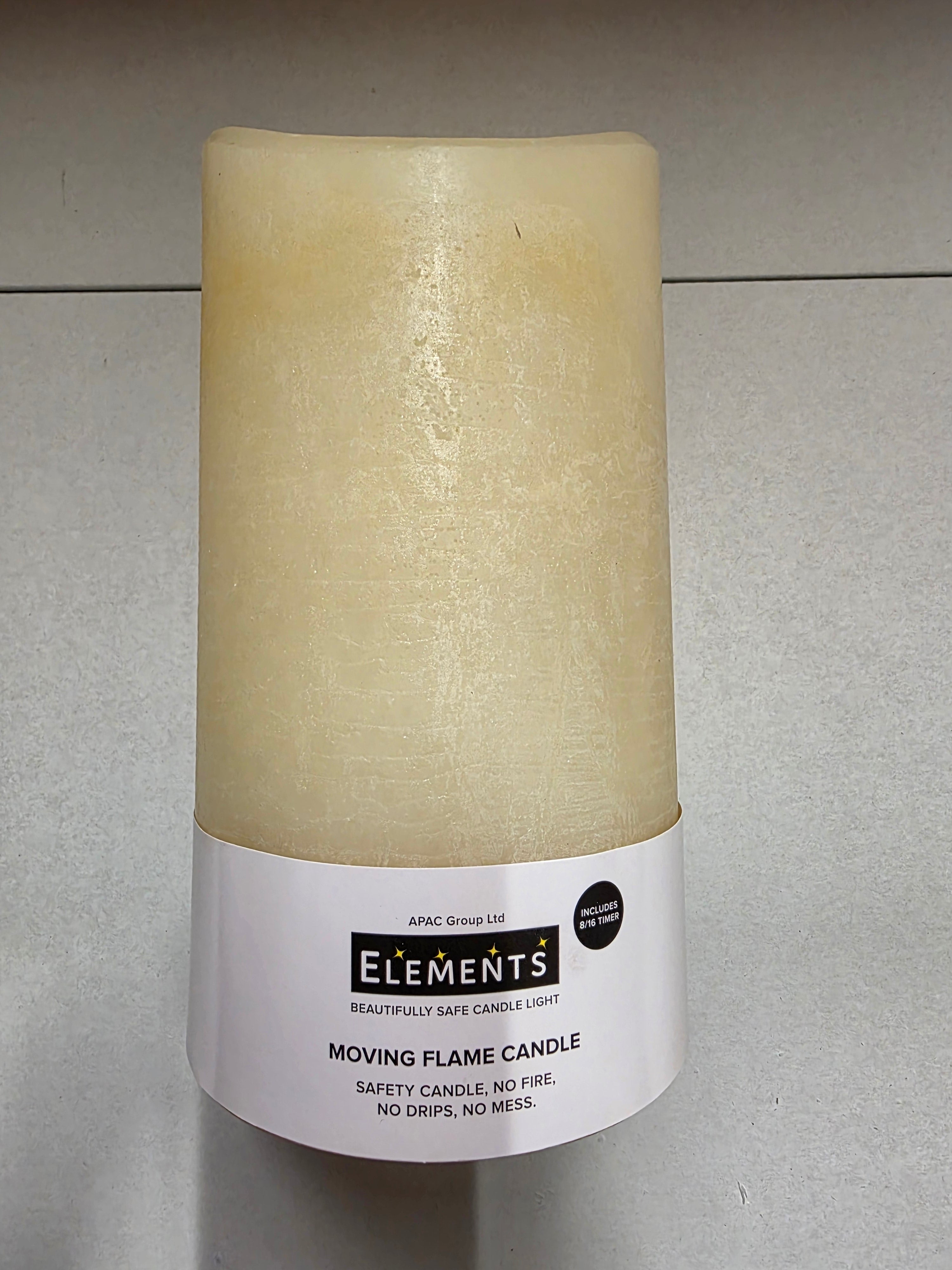 Moving Flame Led Candle 12.5 X 25cm