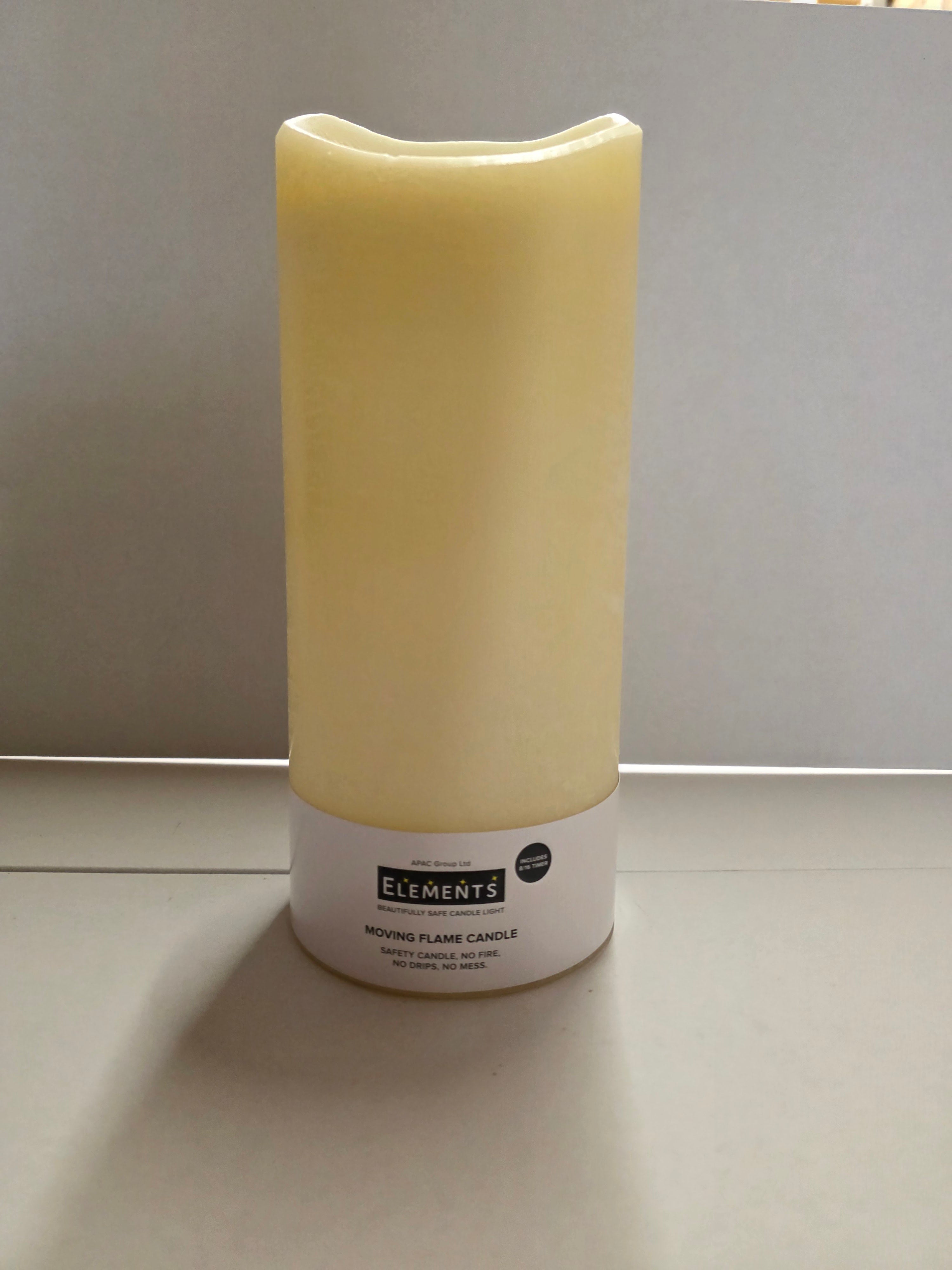 Moving Flame Led Candle 15 X 25cm