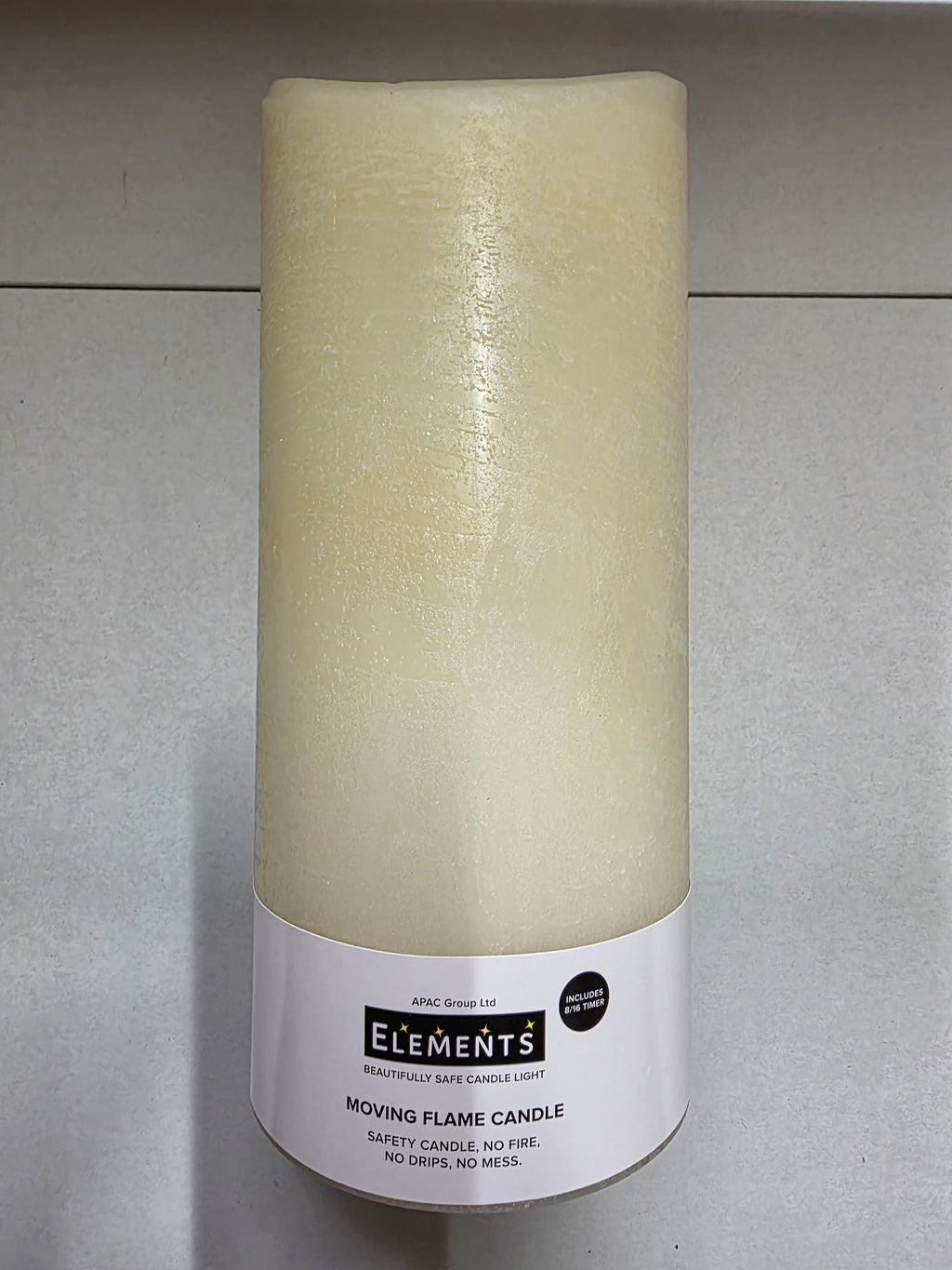 Moving Flame Led Candle 12.5 X 30cm