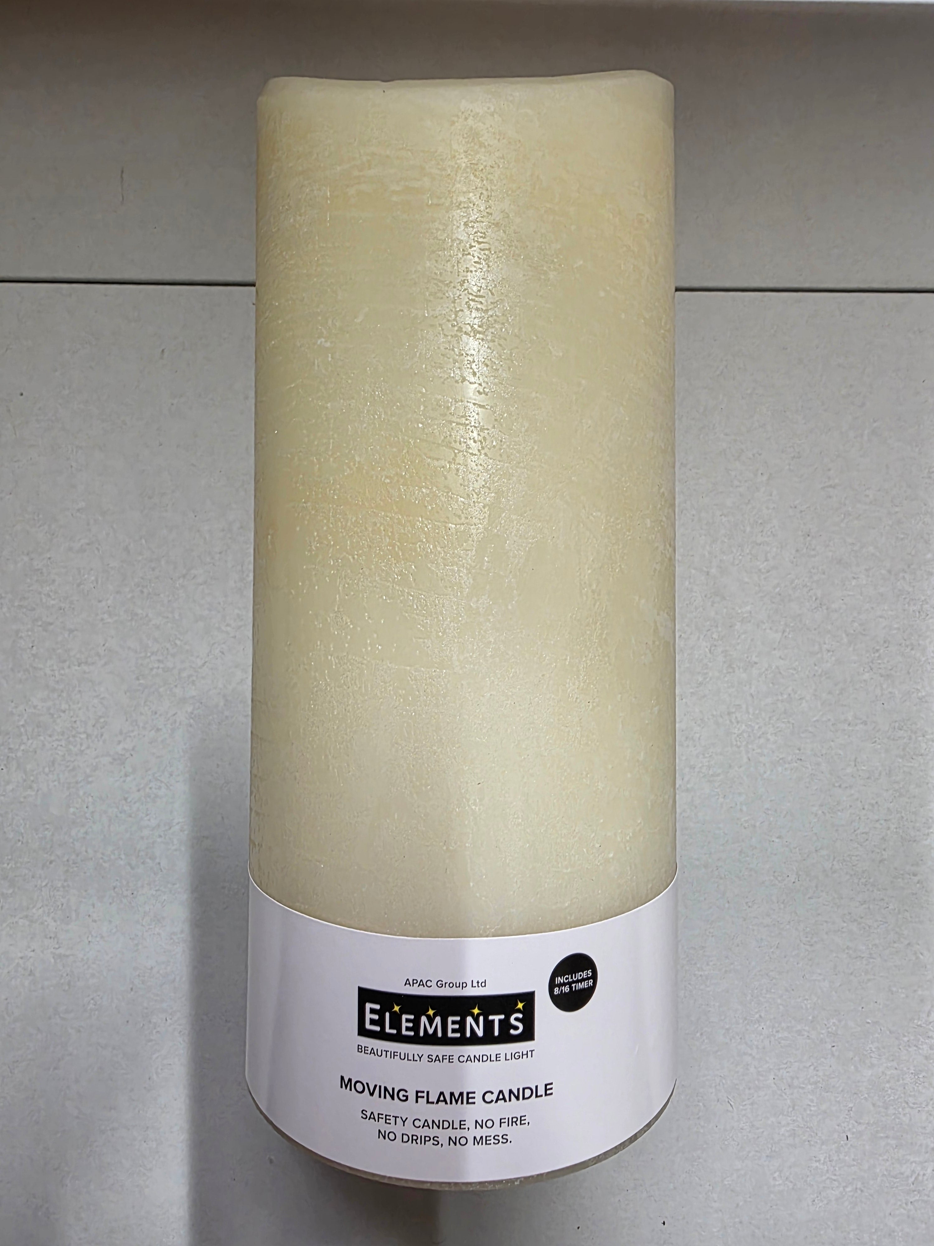 Moving Flame Led Candle 12.5 X 30cm