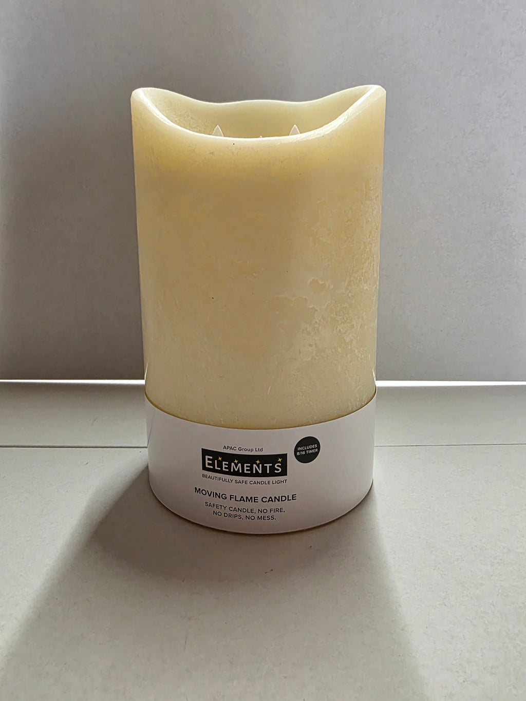 Moving Flame Led Candle 15 X 30cm