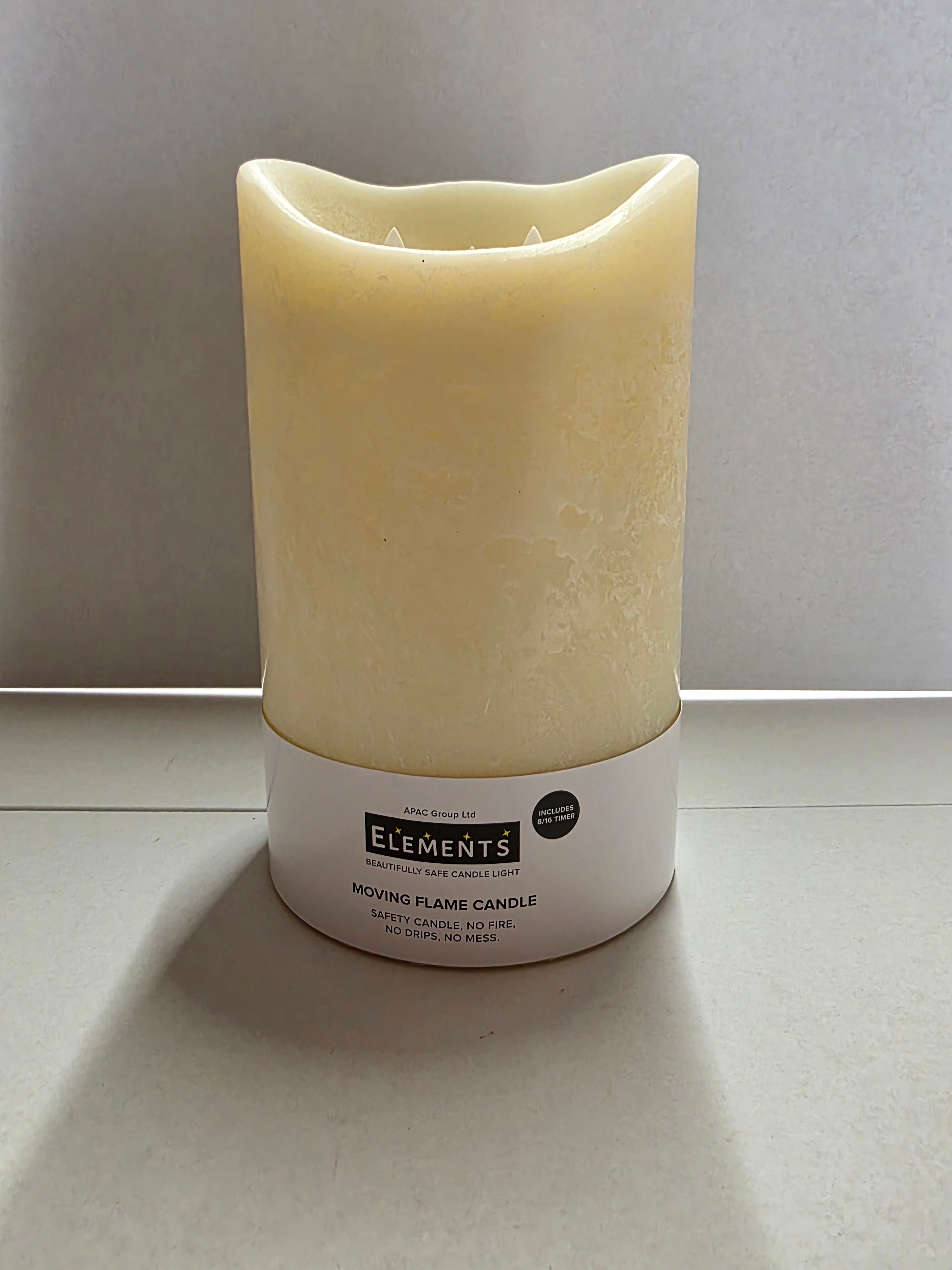 Moving Flame Led Candle 15 X 30cm