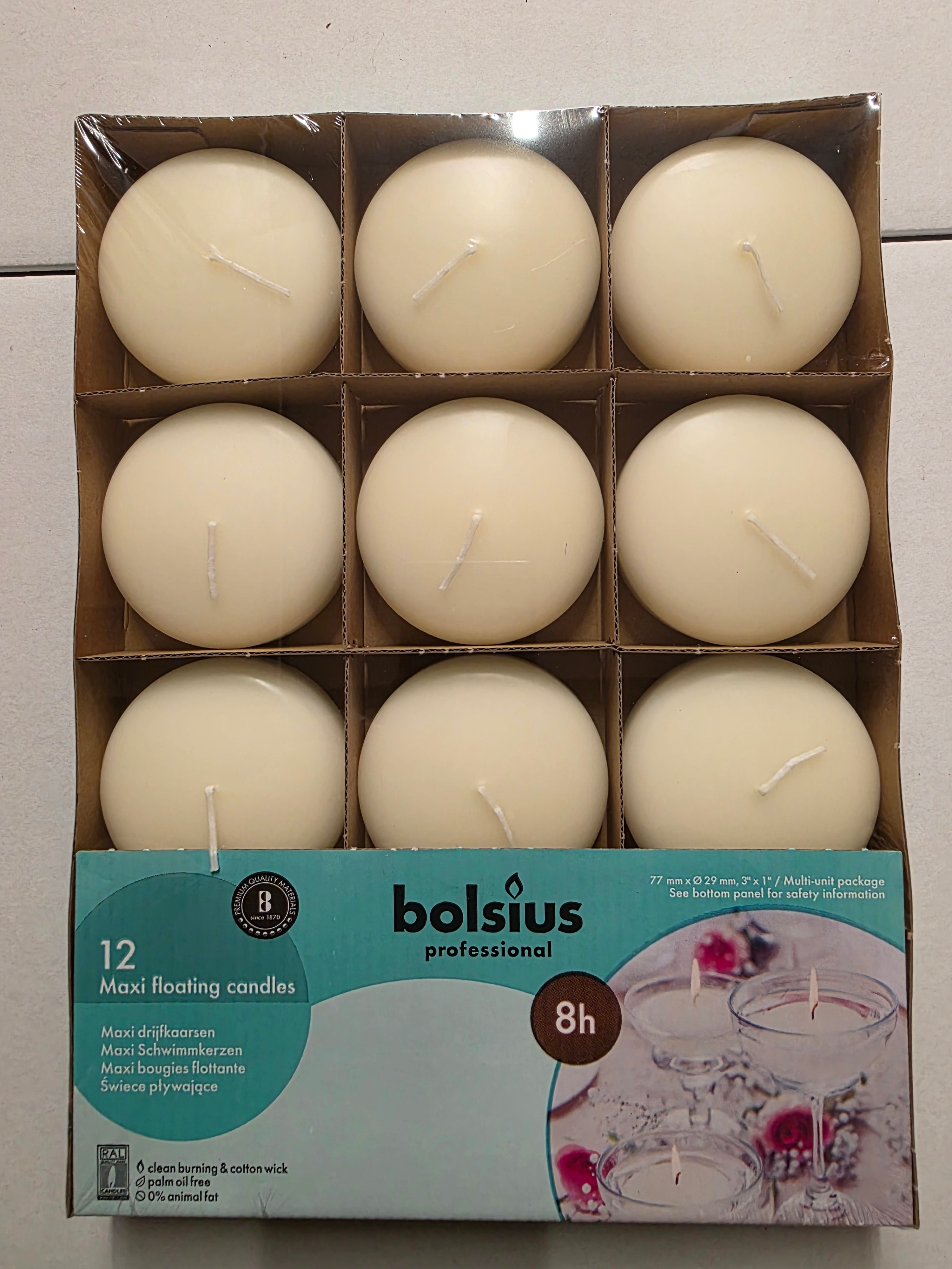 Candles Floating Ivory