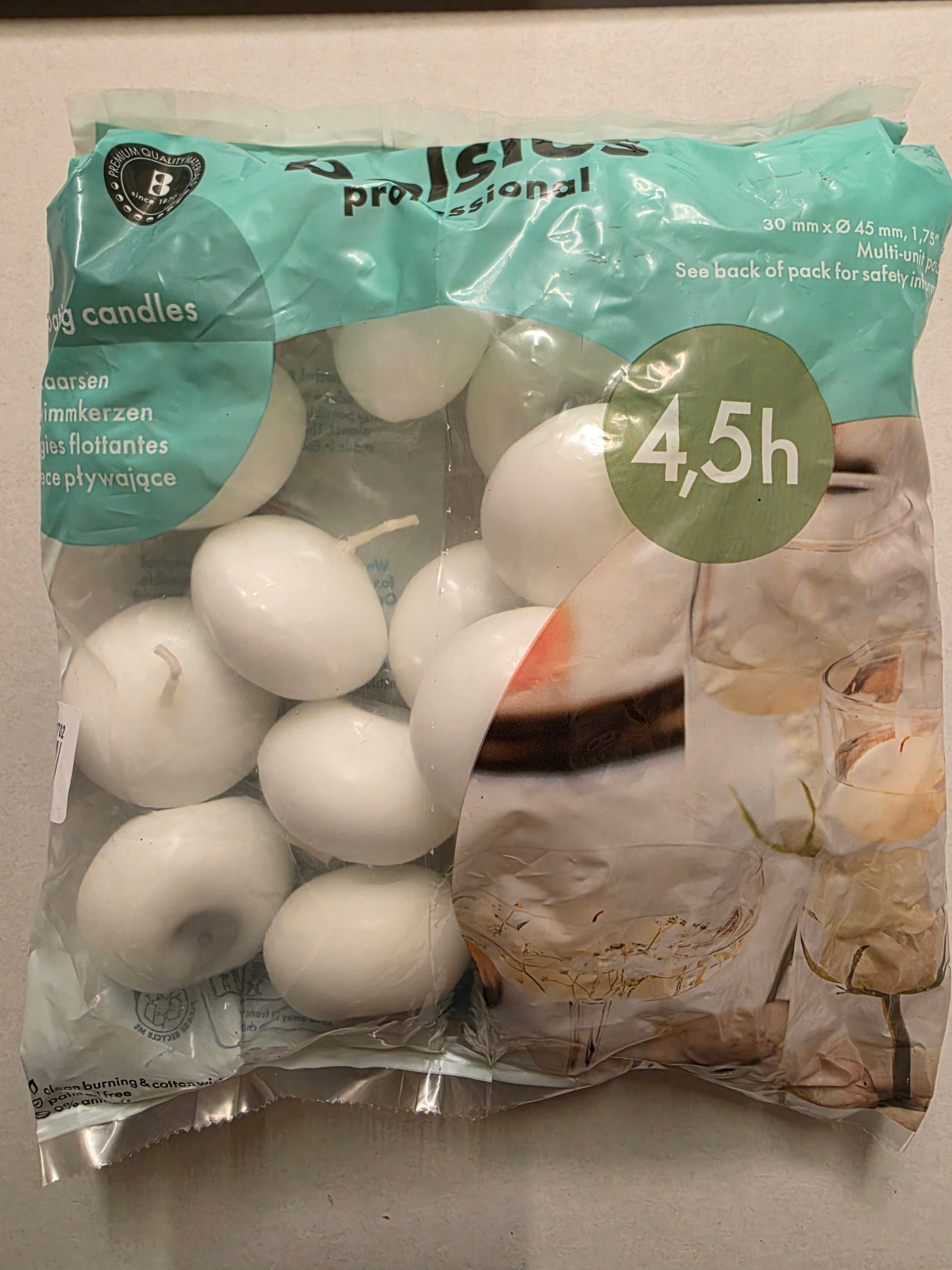 Candles Floating White Small