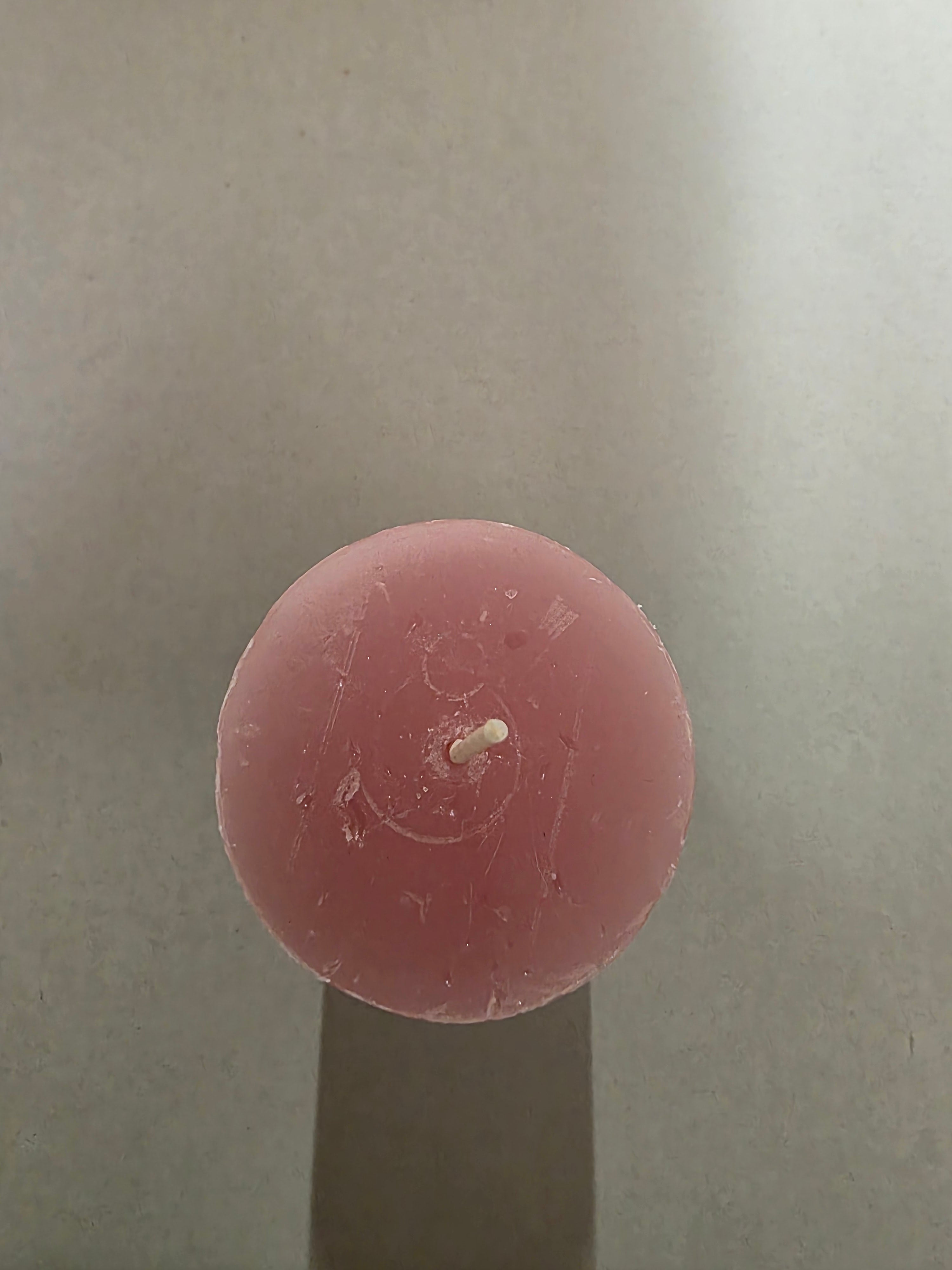 Rustic Safe Candle 110x60mm Rose