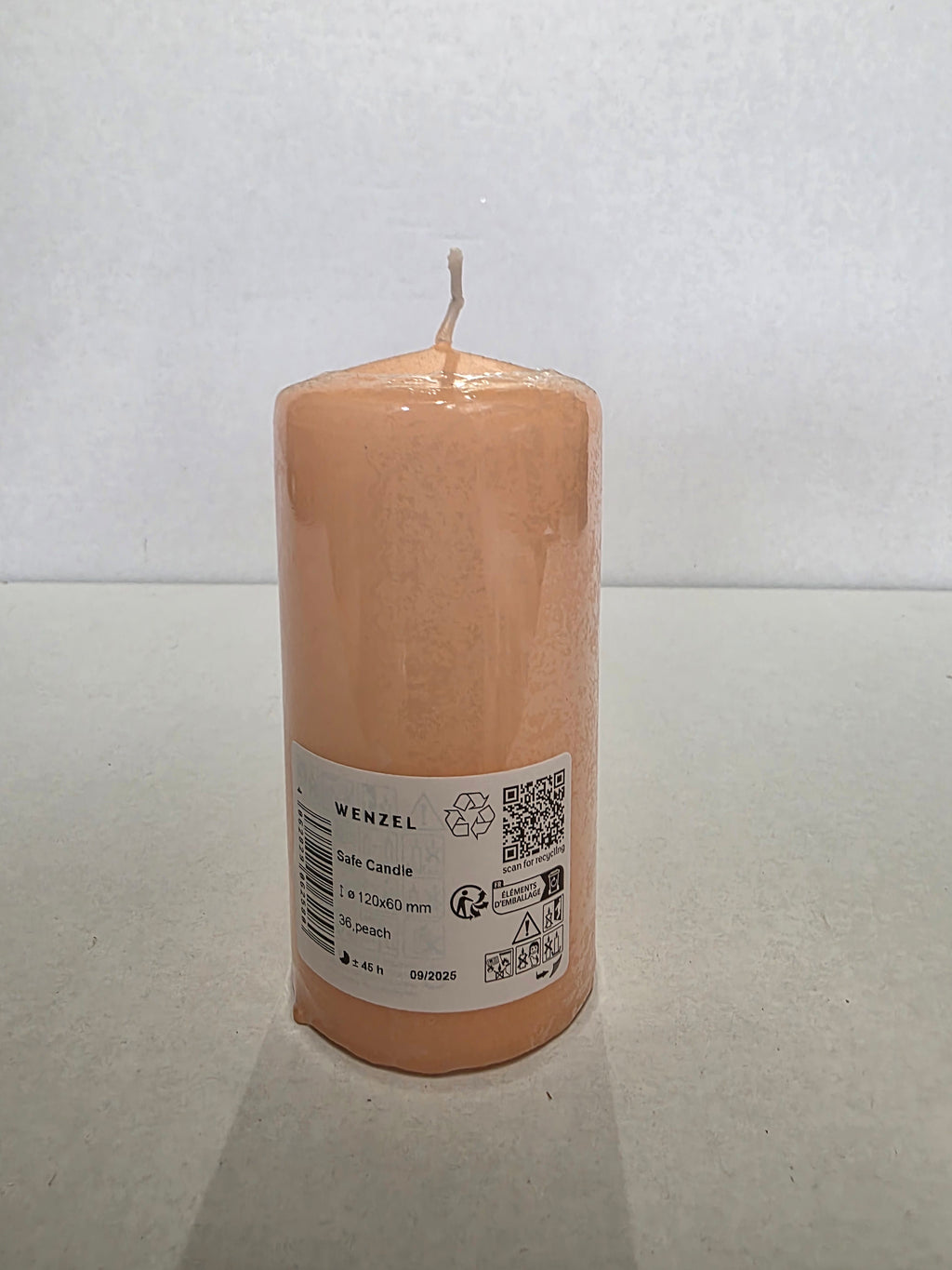 Safe Candle 120x60mm Peach (PACK OF 3)