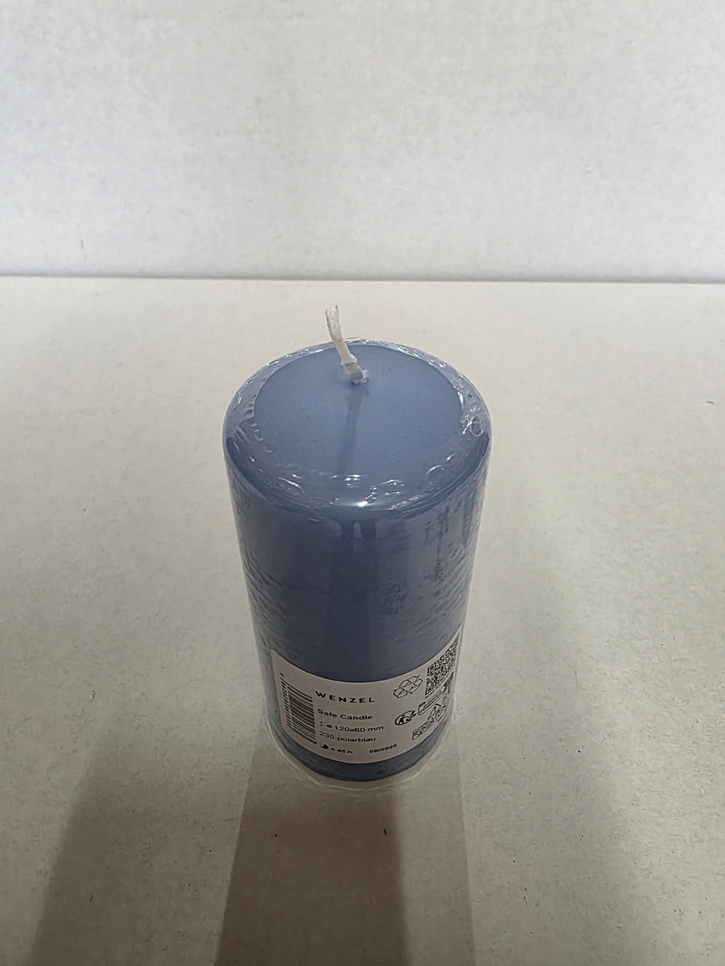 Safe Candle 120x60mm Polar Blue (PACK OF 3)