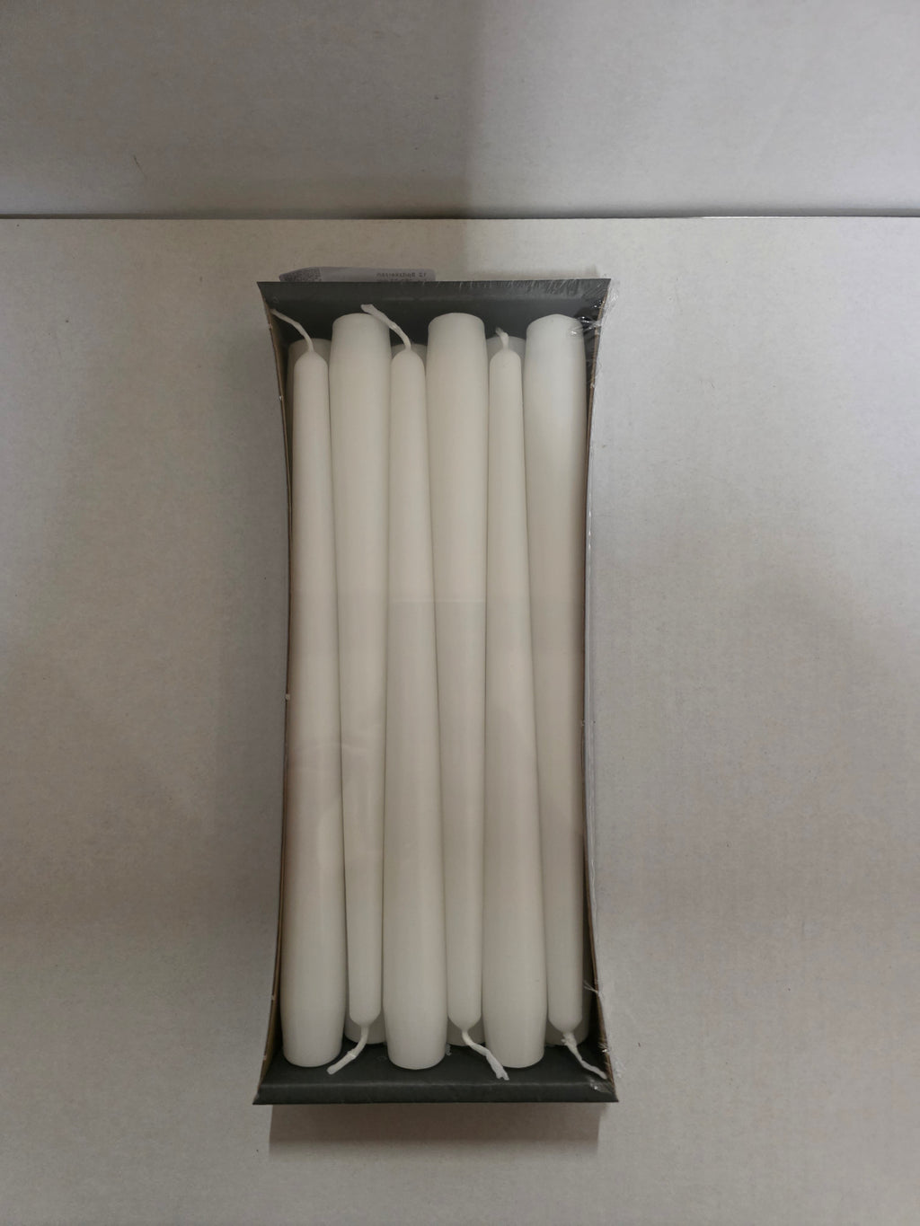 Tapered Candle 250x23mm White X12