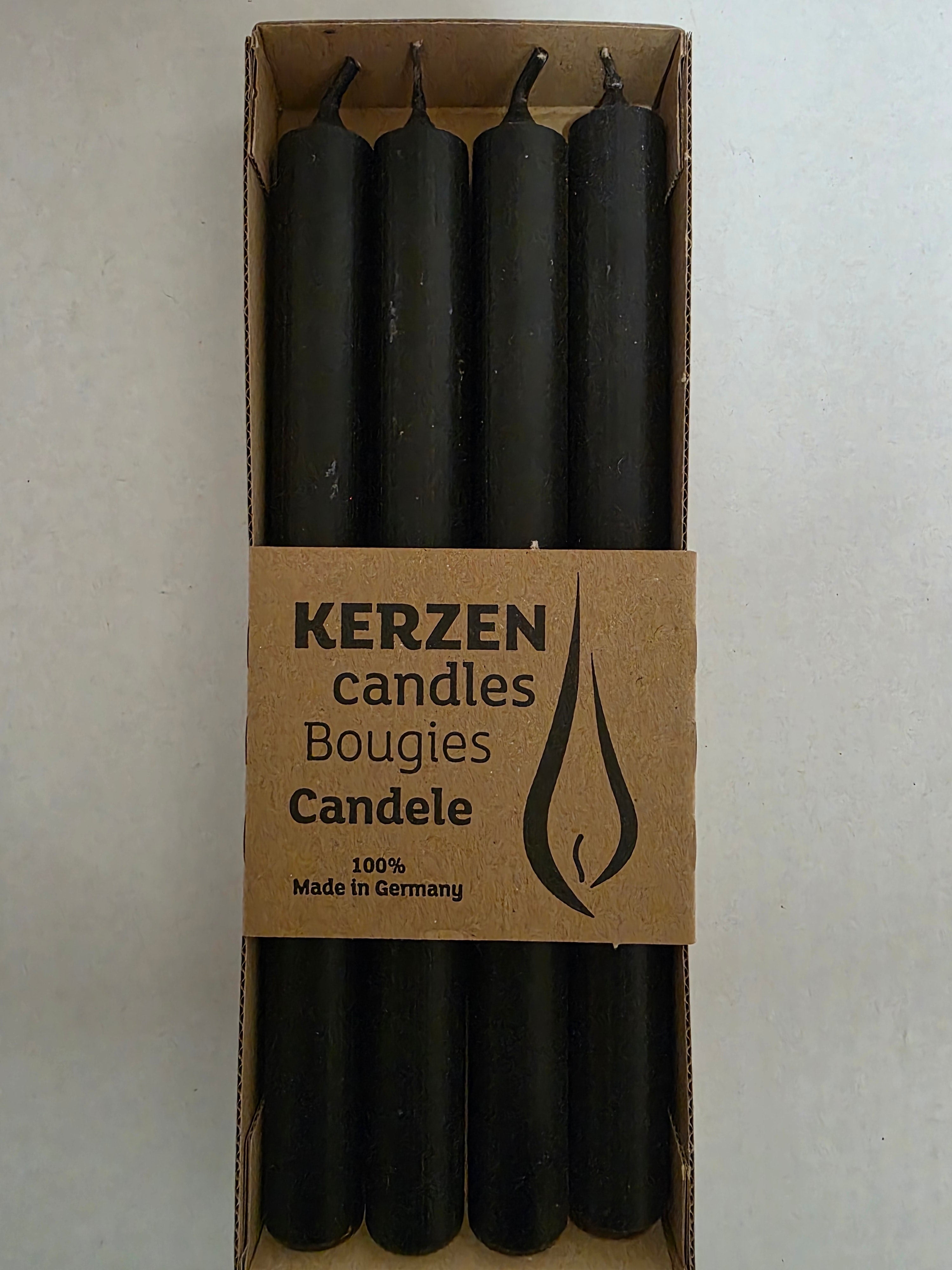 Tapers Rustic 250x22mm Black X4 (PACK OF 2)