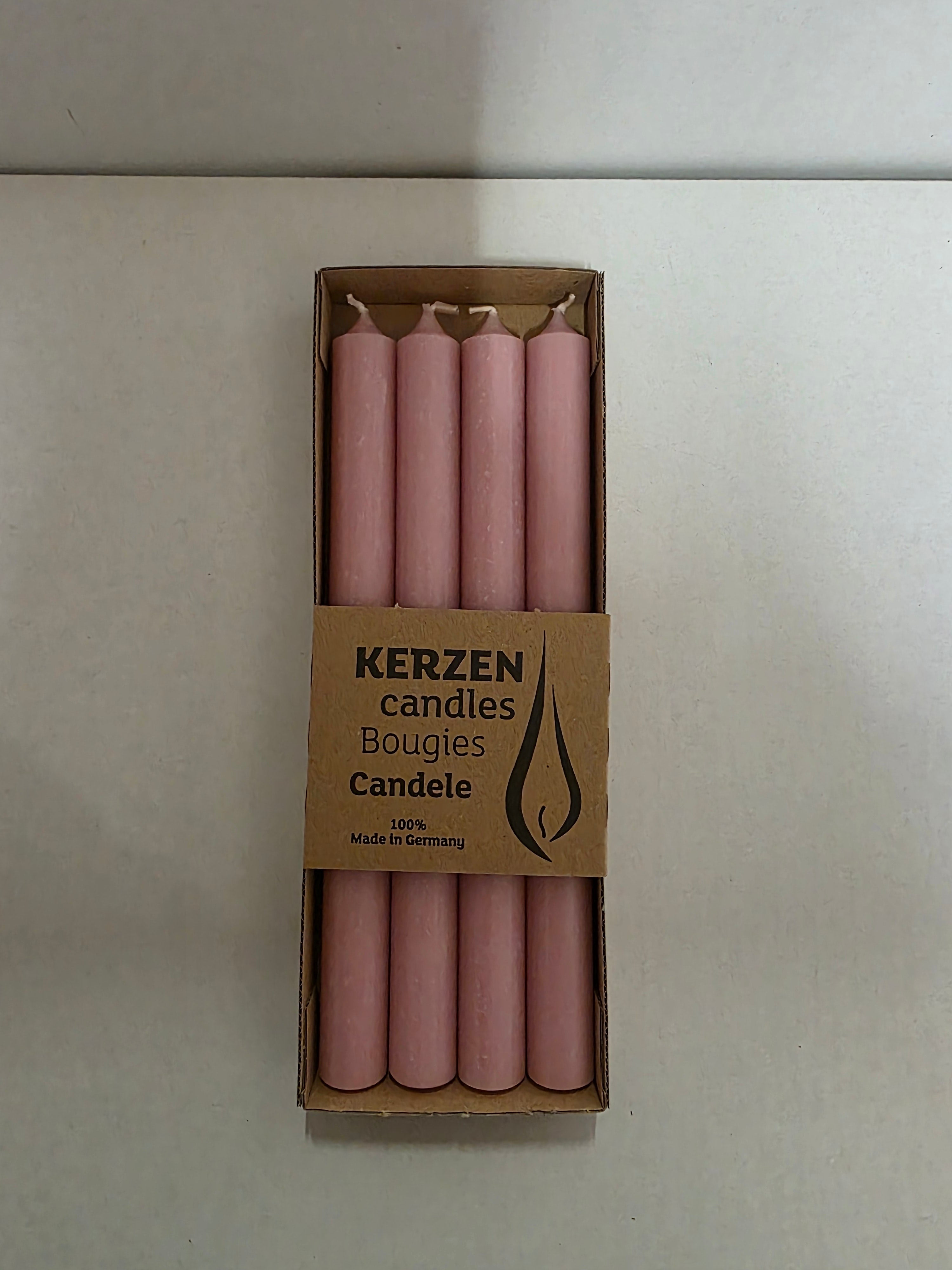 Tapers Rustic 250x22mm Rose X4 (PACK OF 2)