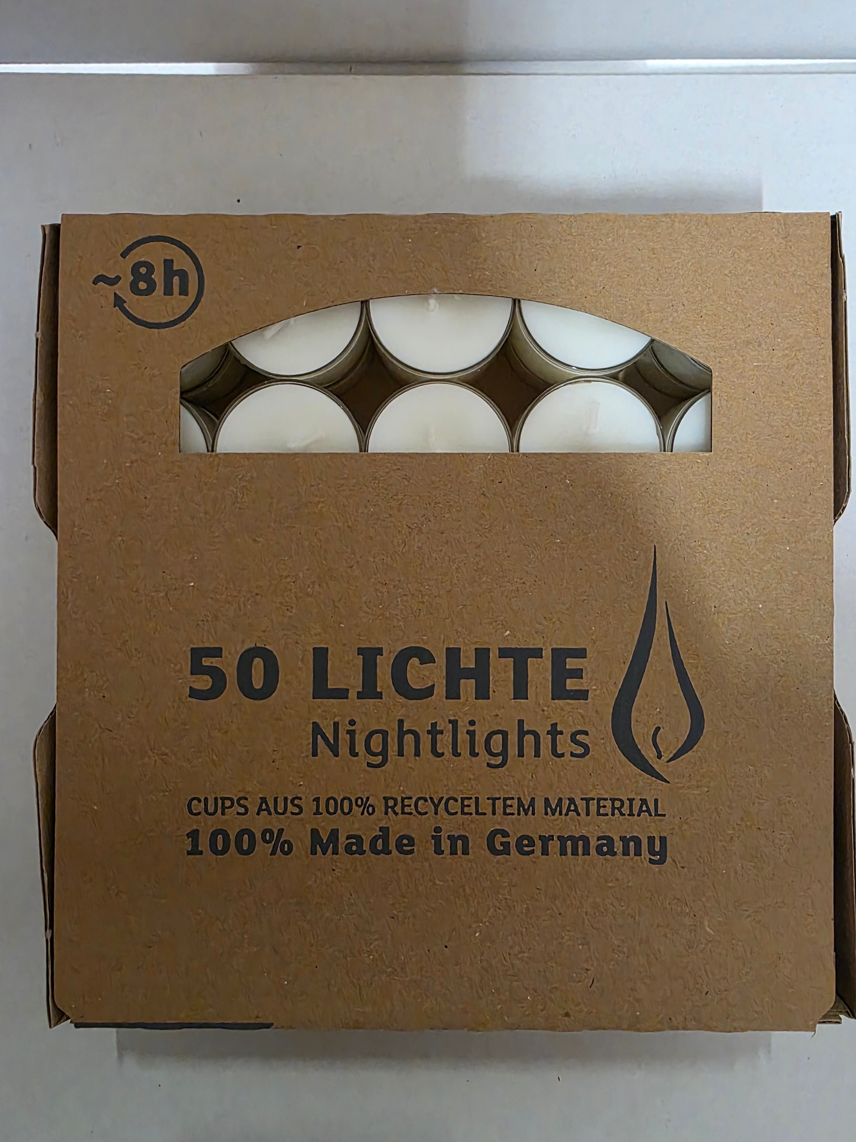 Nightlights Clear Cups 8 Hour X50