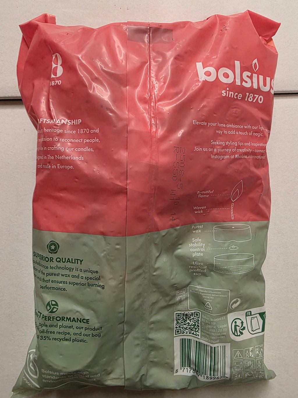 Tea Lights 8 Hr Bag Of 45 Sustainable