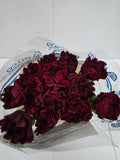 Farm Fresh Carnation Burgandy (Bunch of 25 stems, Length 70cm)