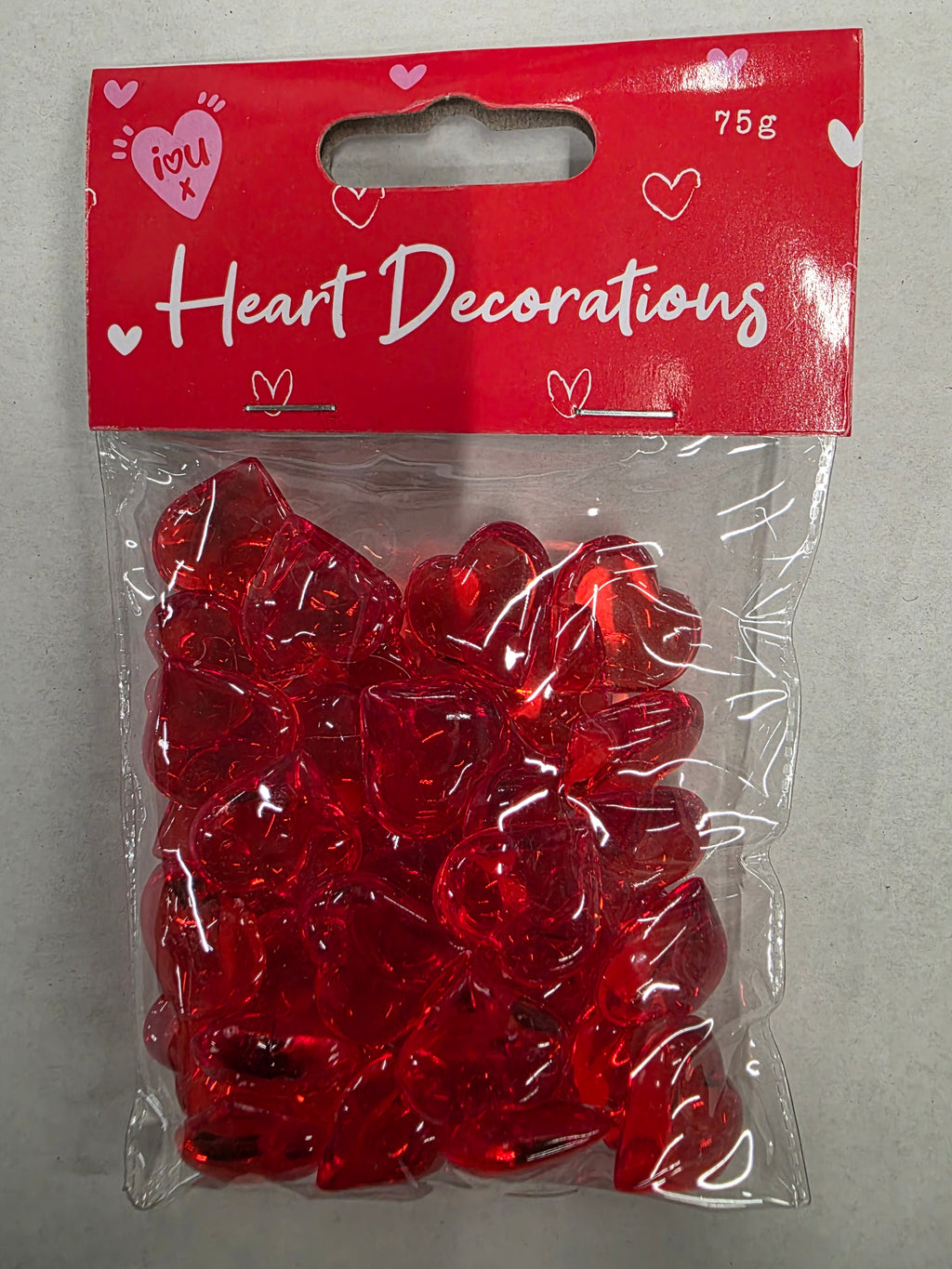 Acrylic Heart Red 45 G (PACK OF 2)
