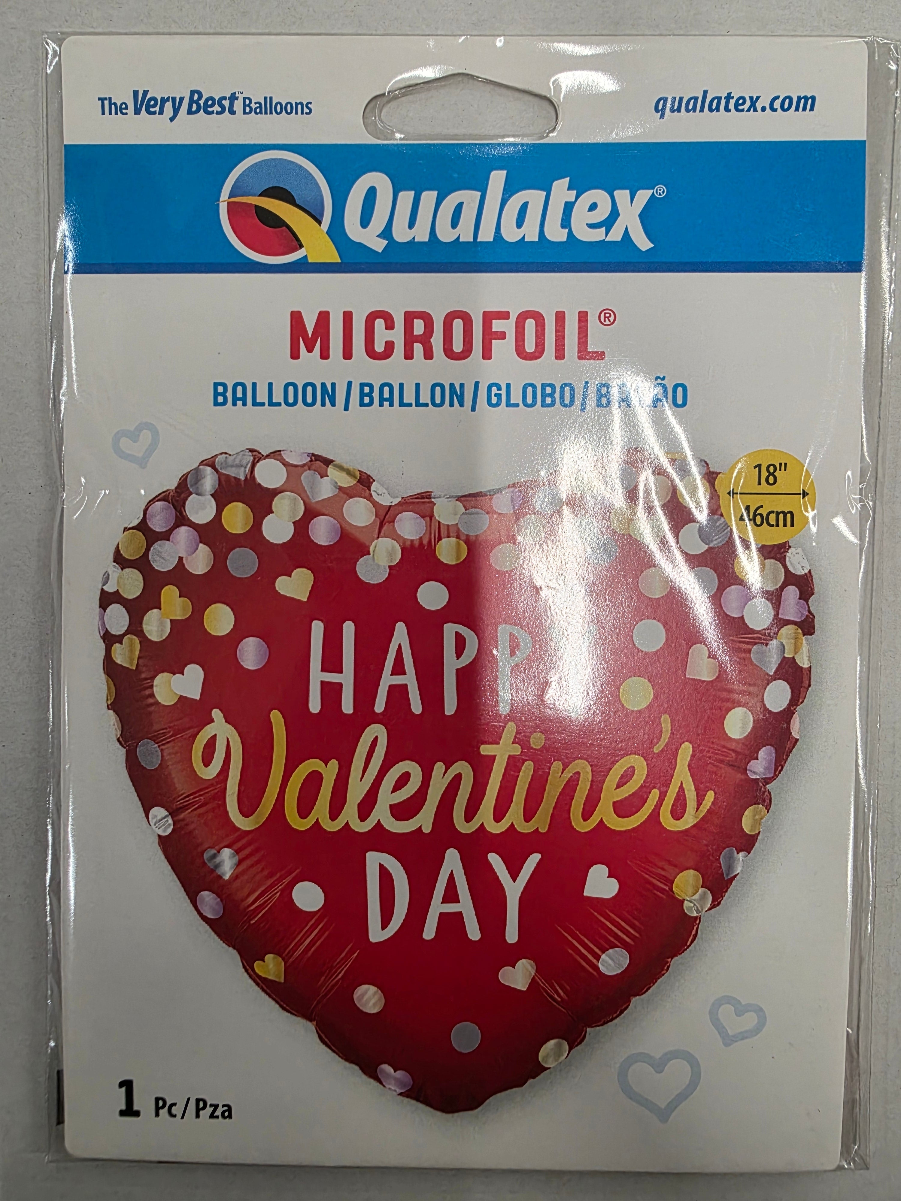 Balloon 18 Inch Valentines Confetti (PACK OF 2)