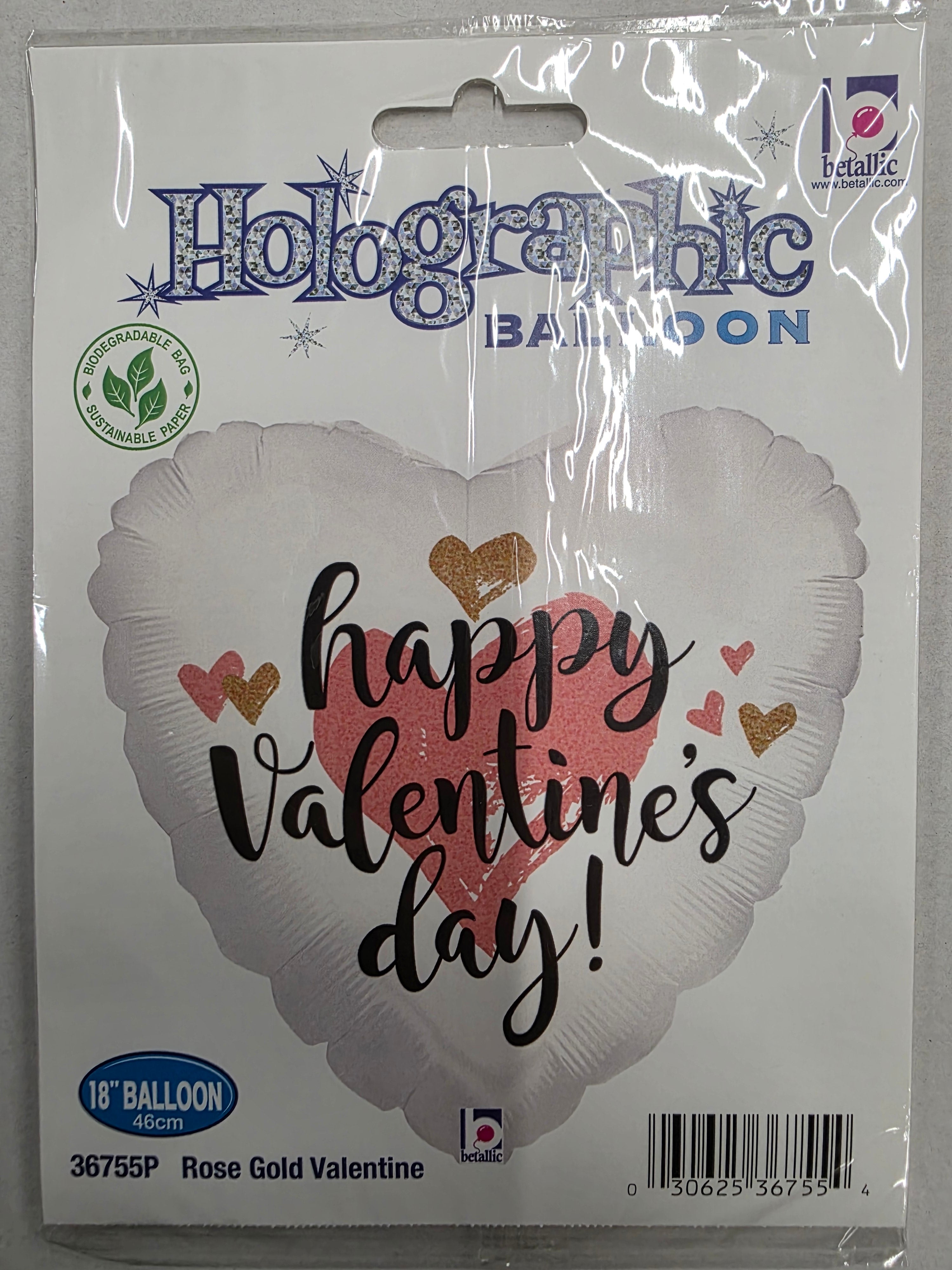 Balloon 18" Valentine Rose Gold (PACK OF 4)