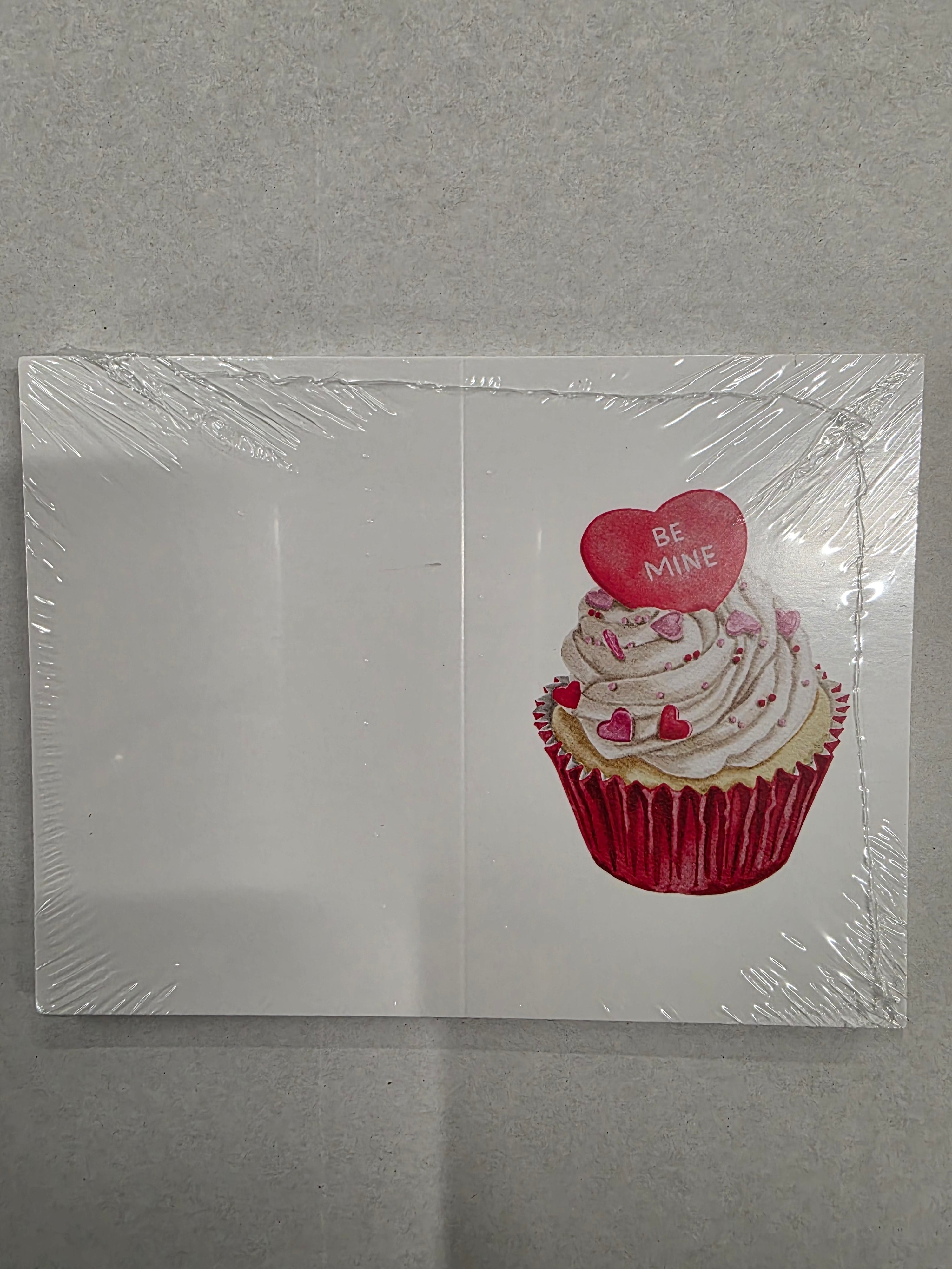 Folded Card Be Mine Cupcake (3 pack of 25 card each)