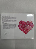 Folded Card Rose Heart Red Pink (3 pack of 25 cards each)