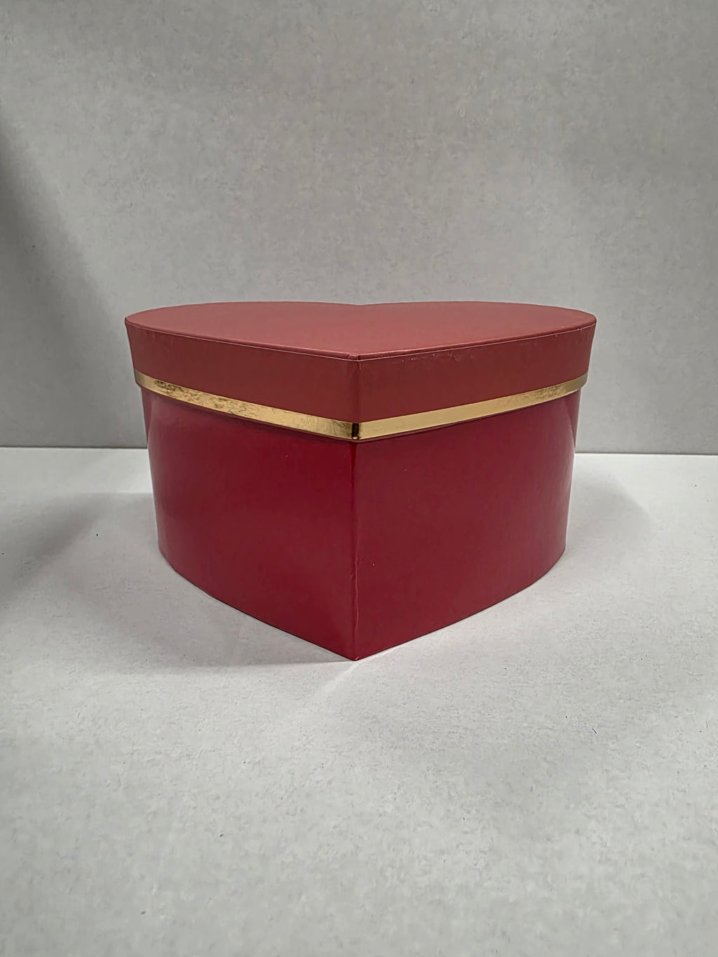 Hat Box Red Gold Heart 19x15x10cm (PACK OF 2)