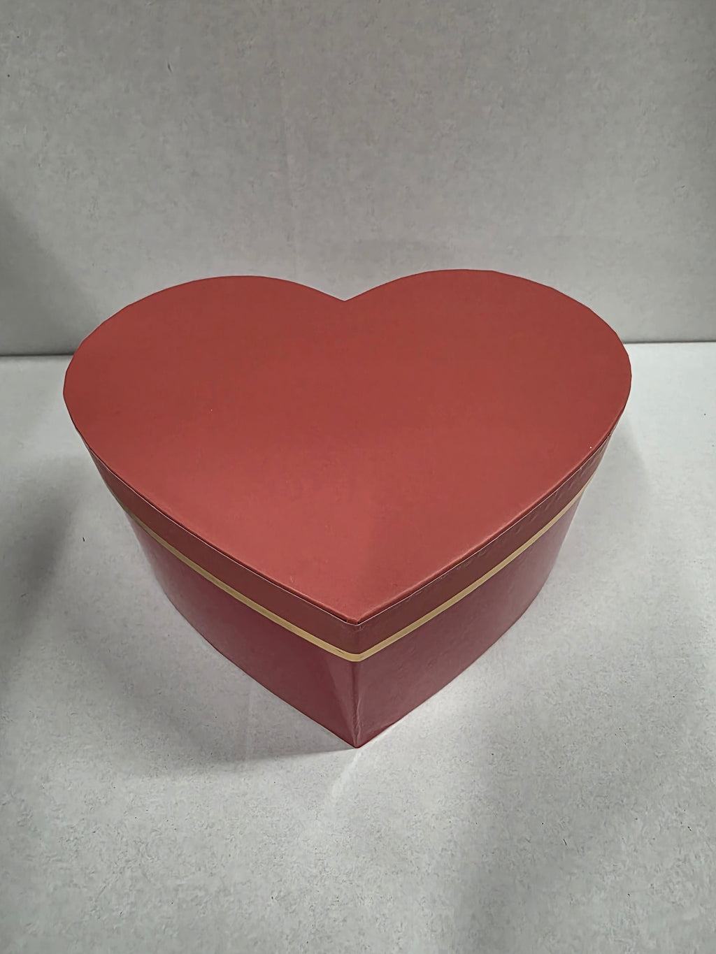 Hat Box Red Gold Heart 19x15x10cm (PACK OF 2)