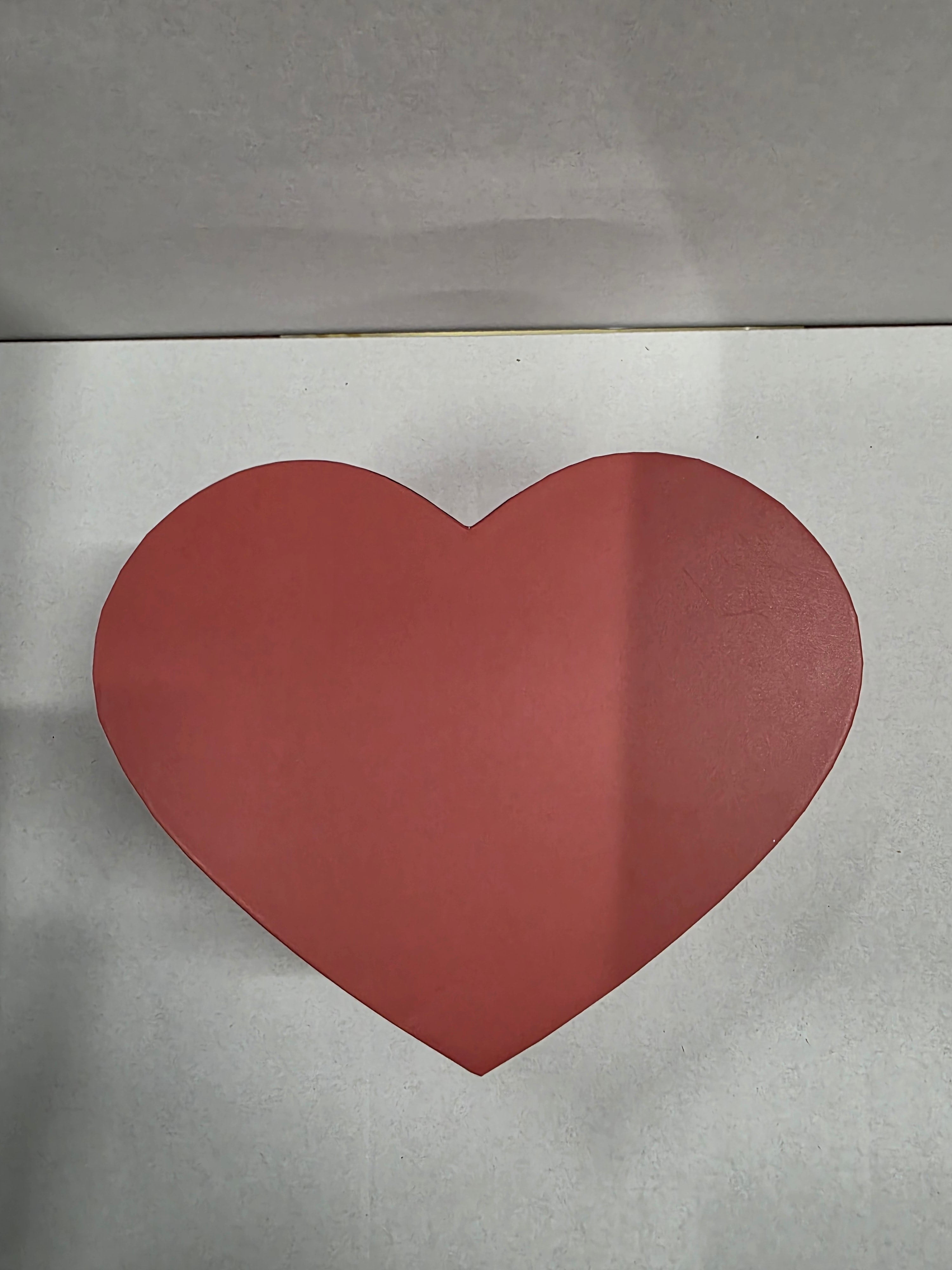 Hat Box Red Gold Heart 19x15x10cm (PACK OF 2)