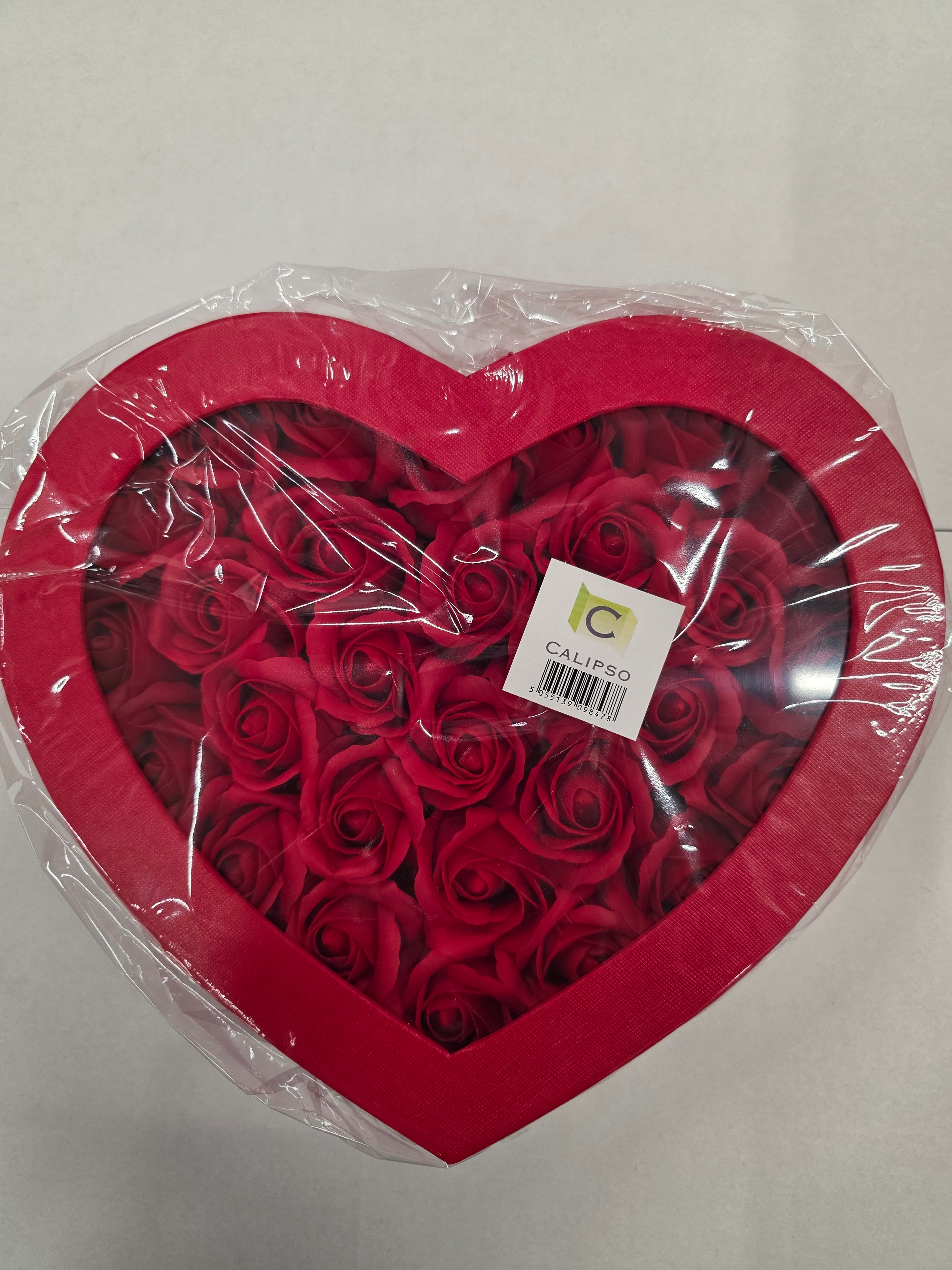 Heart Rose Box Black 27x24x11.5cm