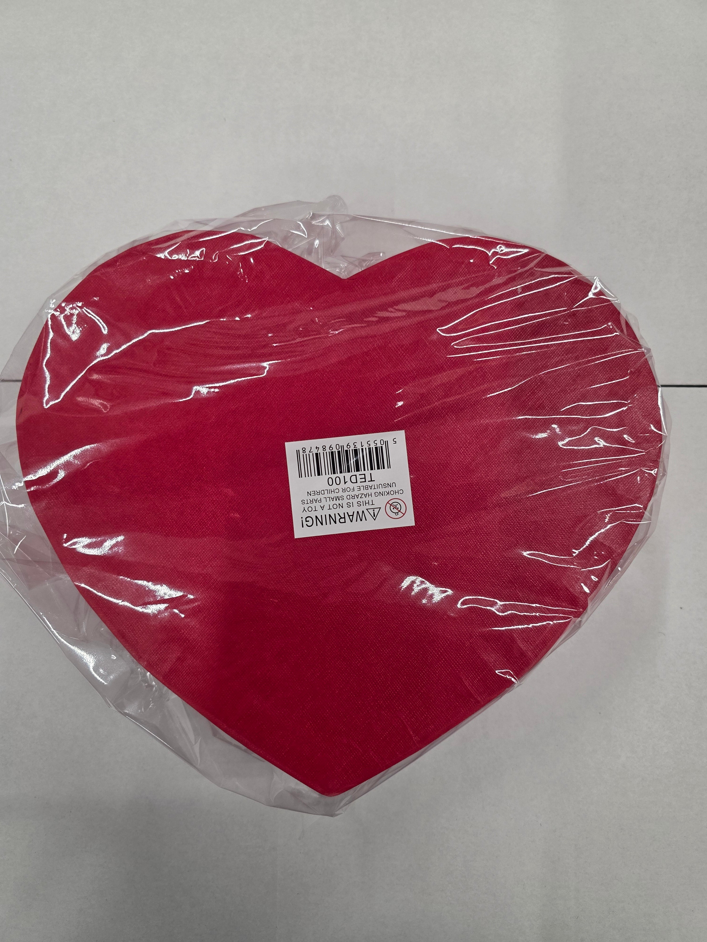 Heart Rose Box Black 27x24x11.5cm