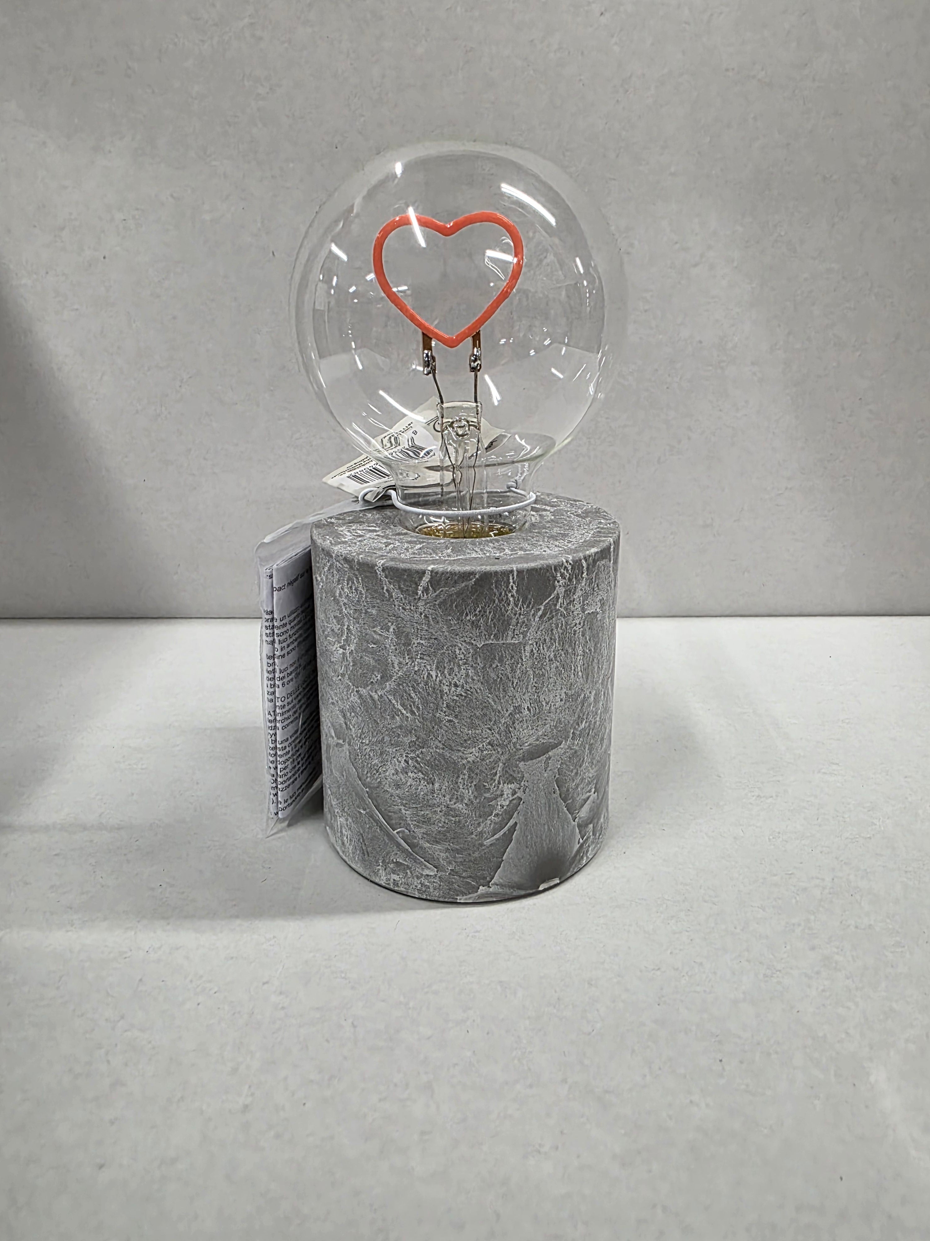 Lamp Heart Pink Battery Operated Timer