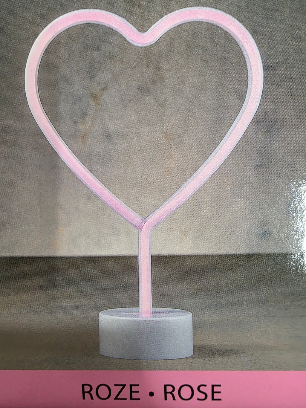 Neon Light Heart Pink L E D 20cm