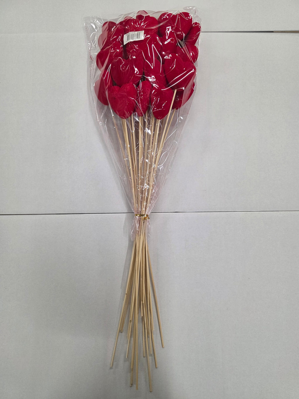 Pick Heart Flocked Red 6.5x2x56.5cm