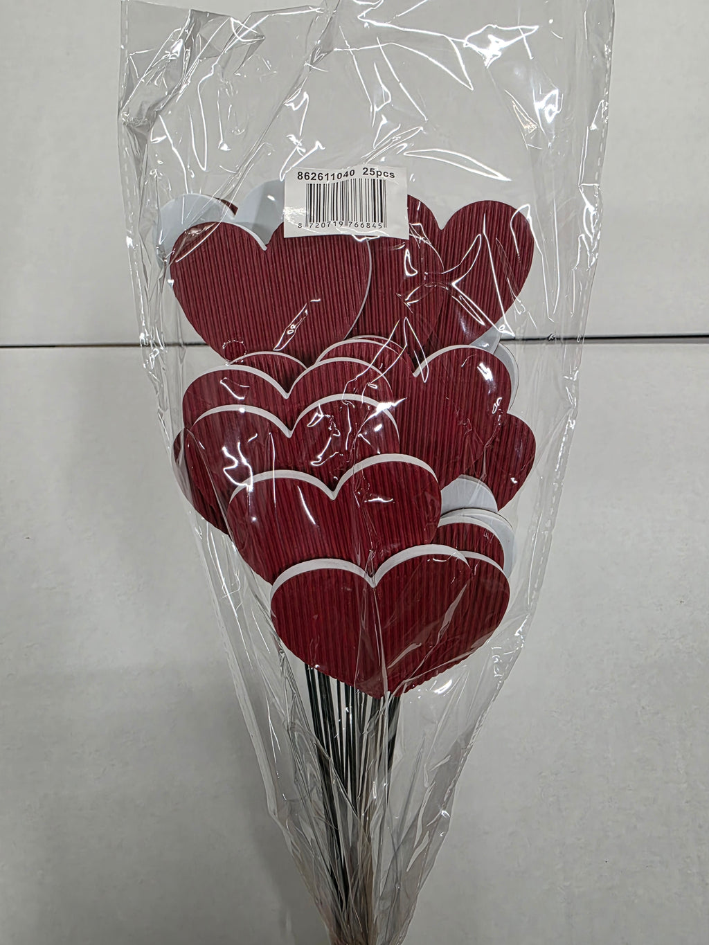 Pick Heart Stripe Red 7x5x57cm