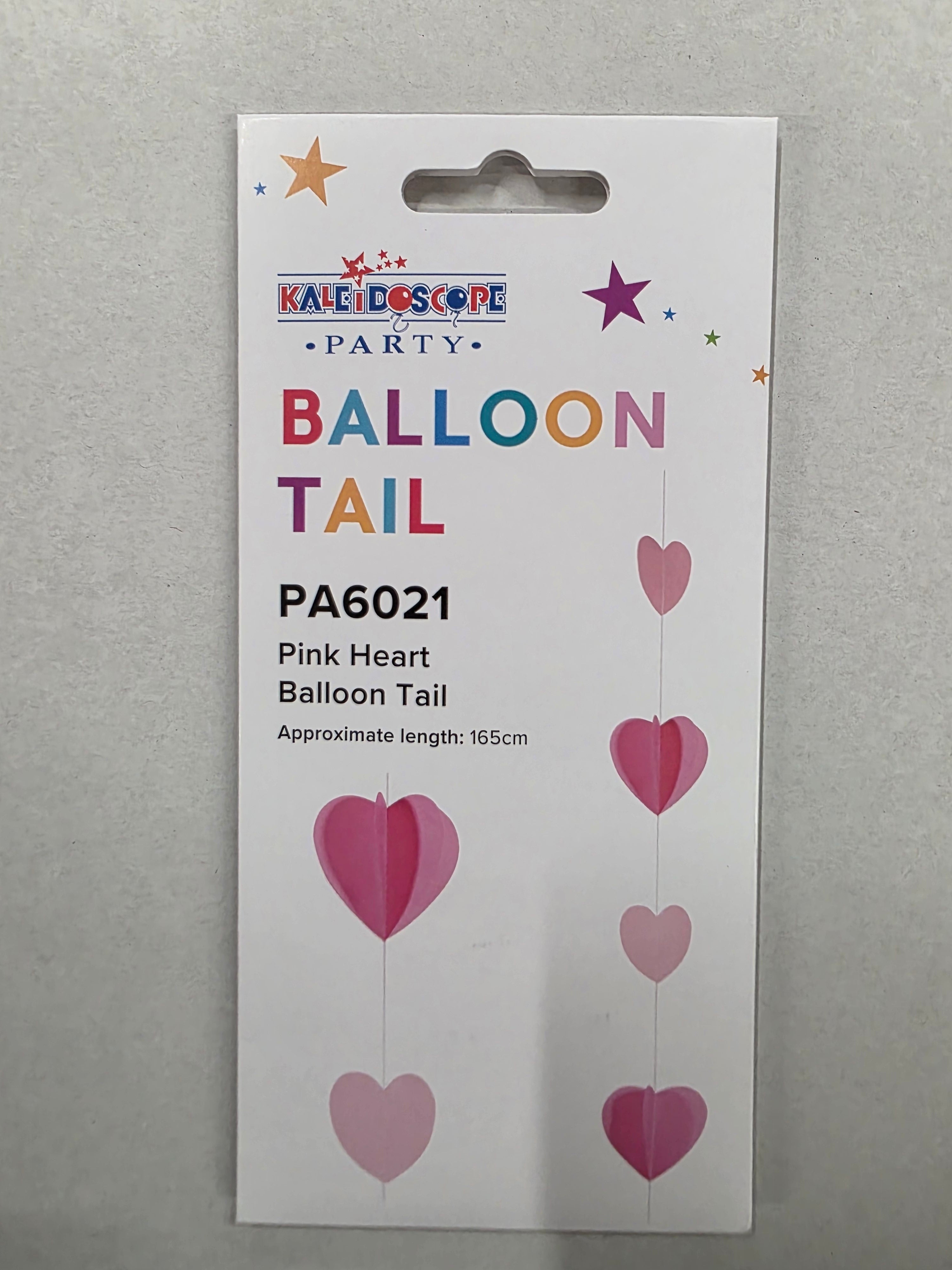 Pink Heart Balloon Tail Auction (pack of 5)