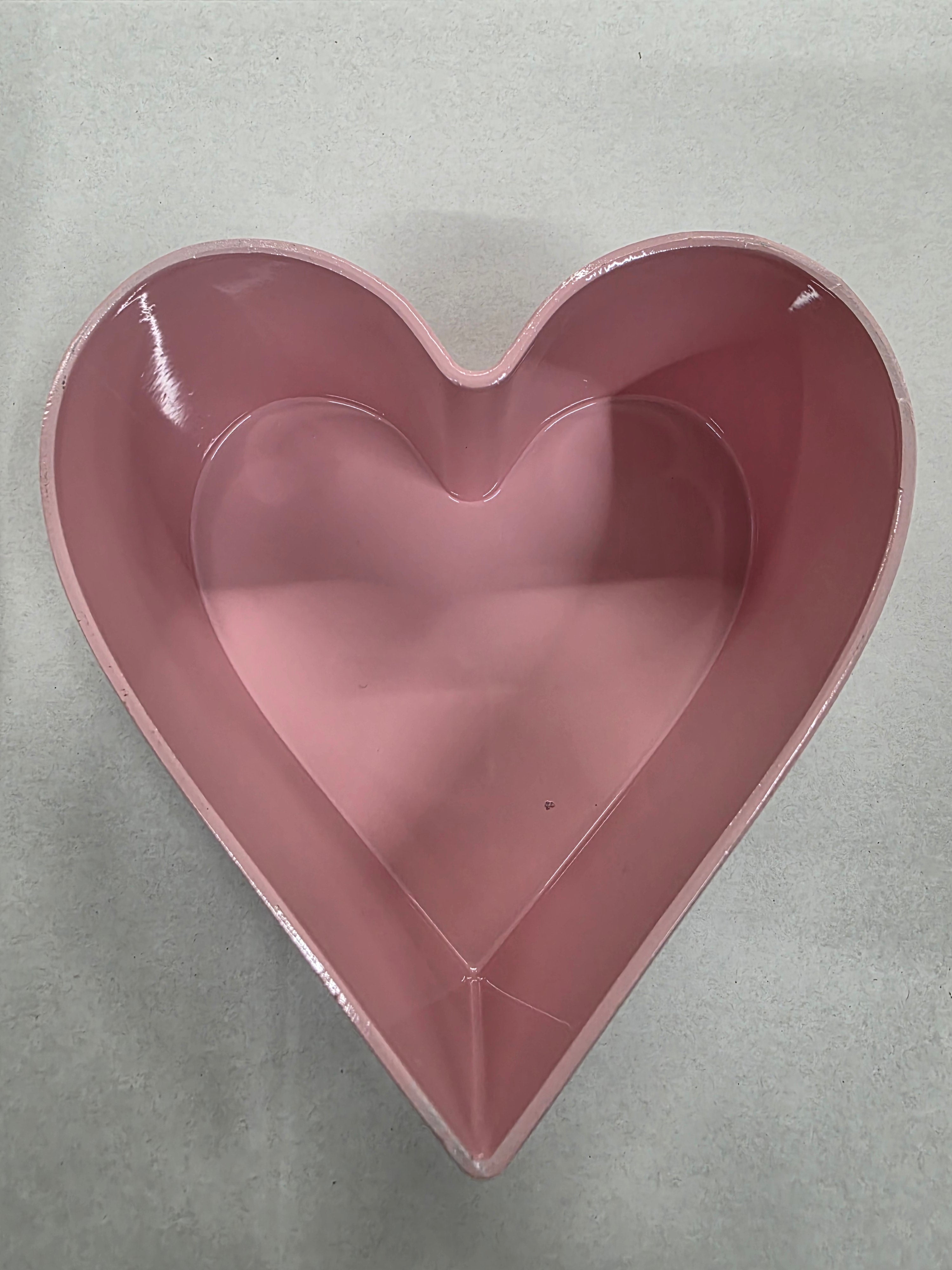 Plastic Bowl Heart Melam Pink 15cm (pack of 2)