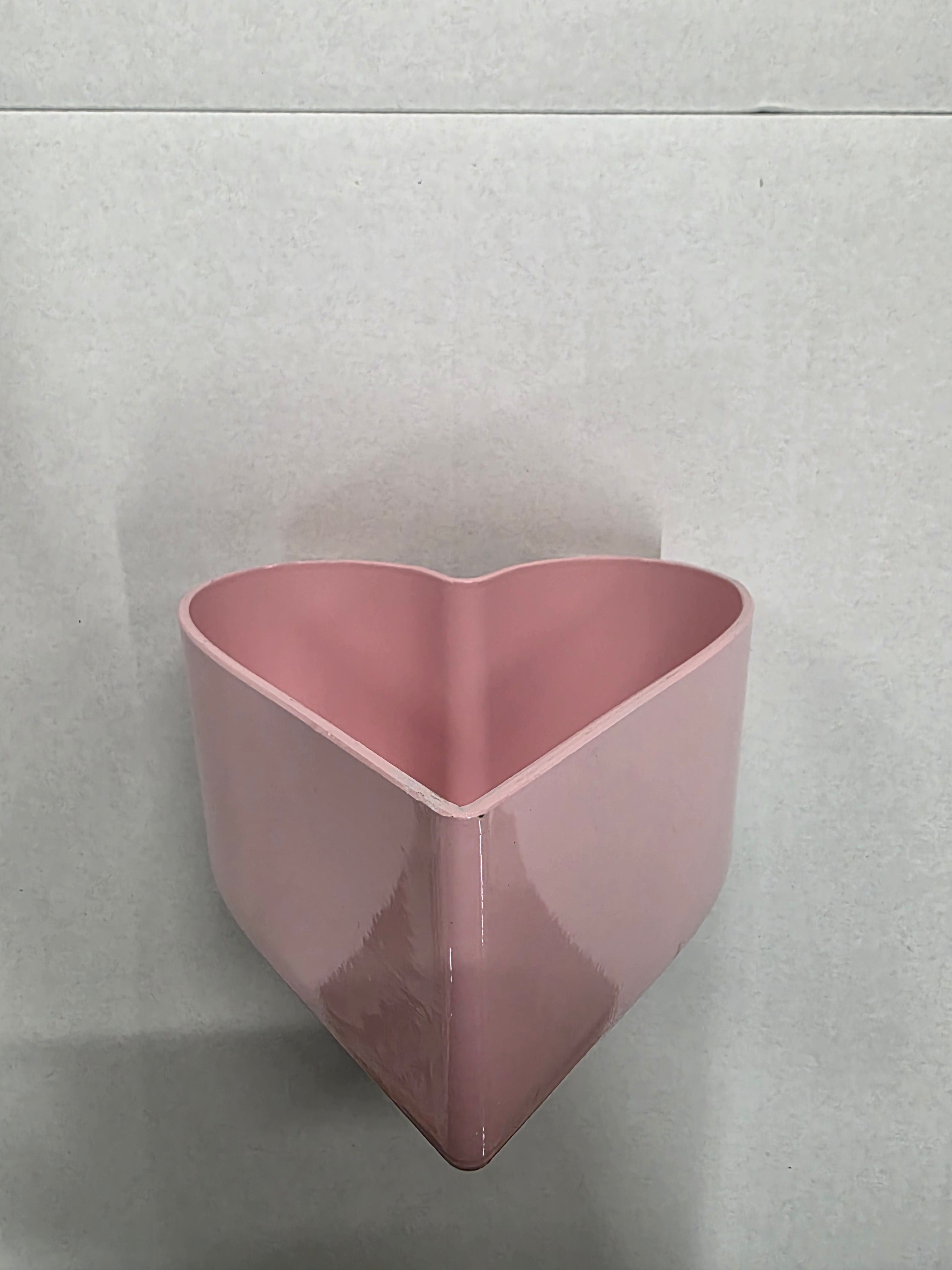 Plastic Bowl Heart Melam Pink 15cm (pack of 2)
