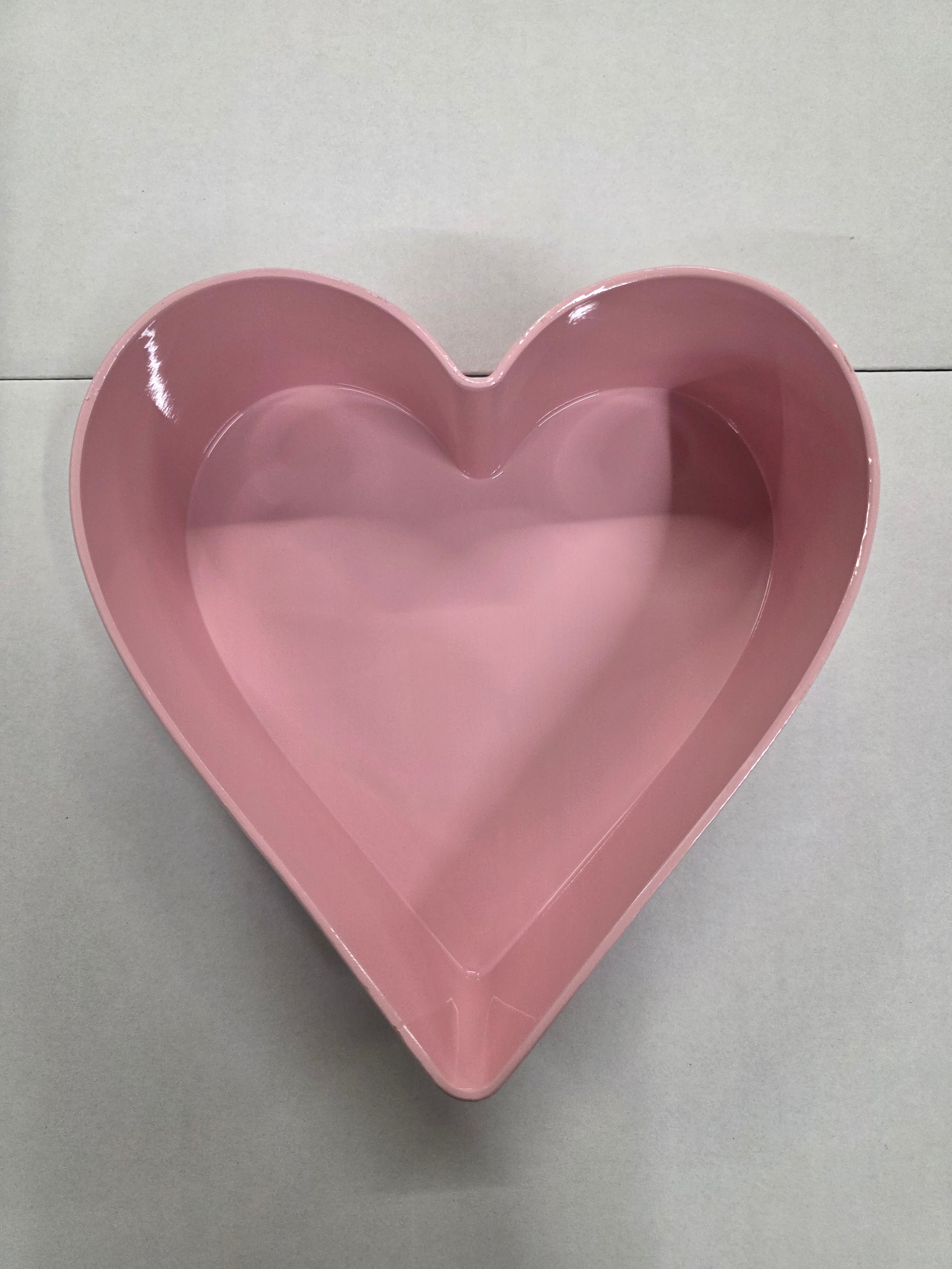 Plastic Bowl Heart Melam Pink 22cm (PACK OF 2)