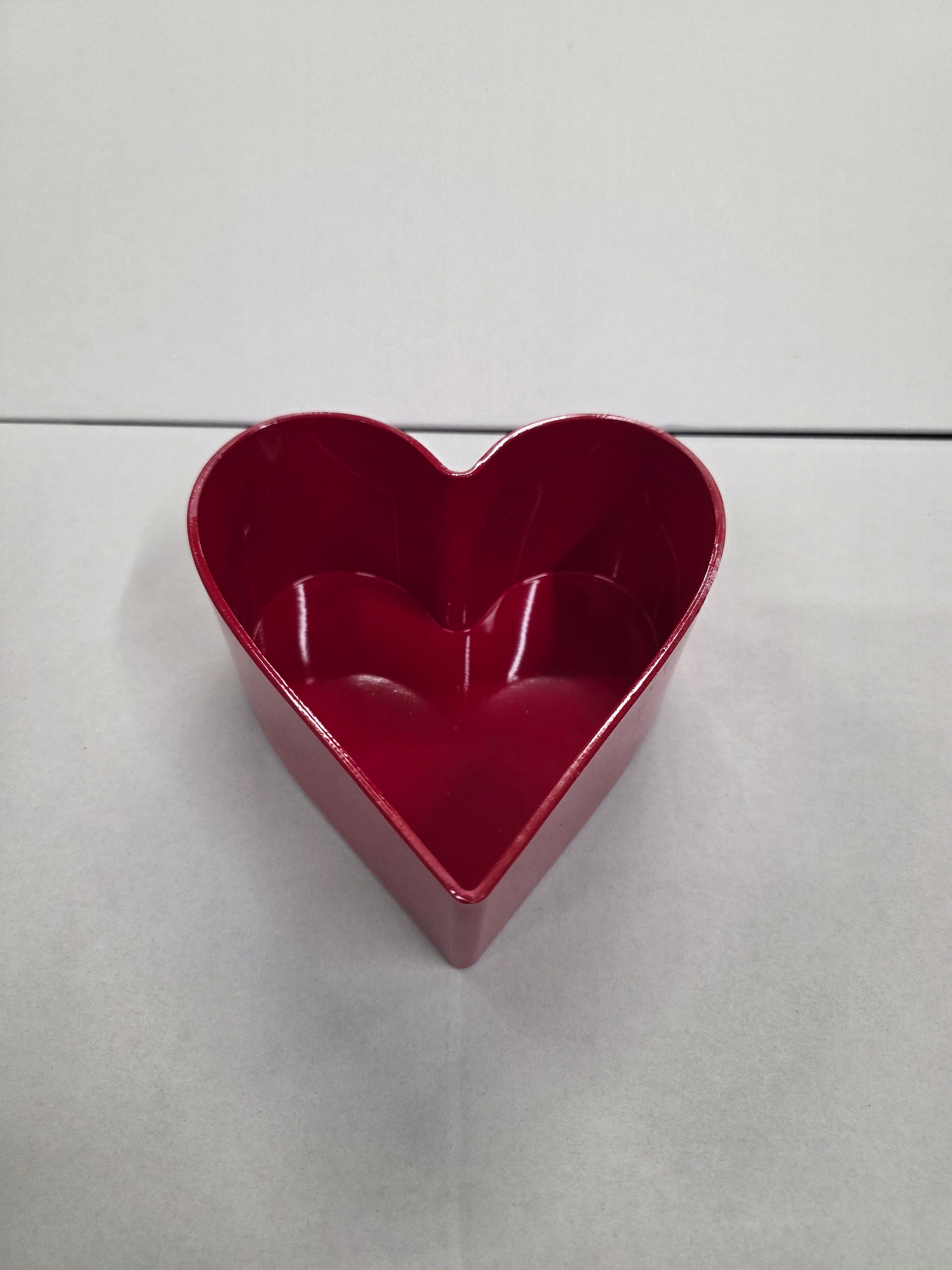 Plastic Bowl Heart Melam Red 15cm (PACK OF 2)