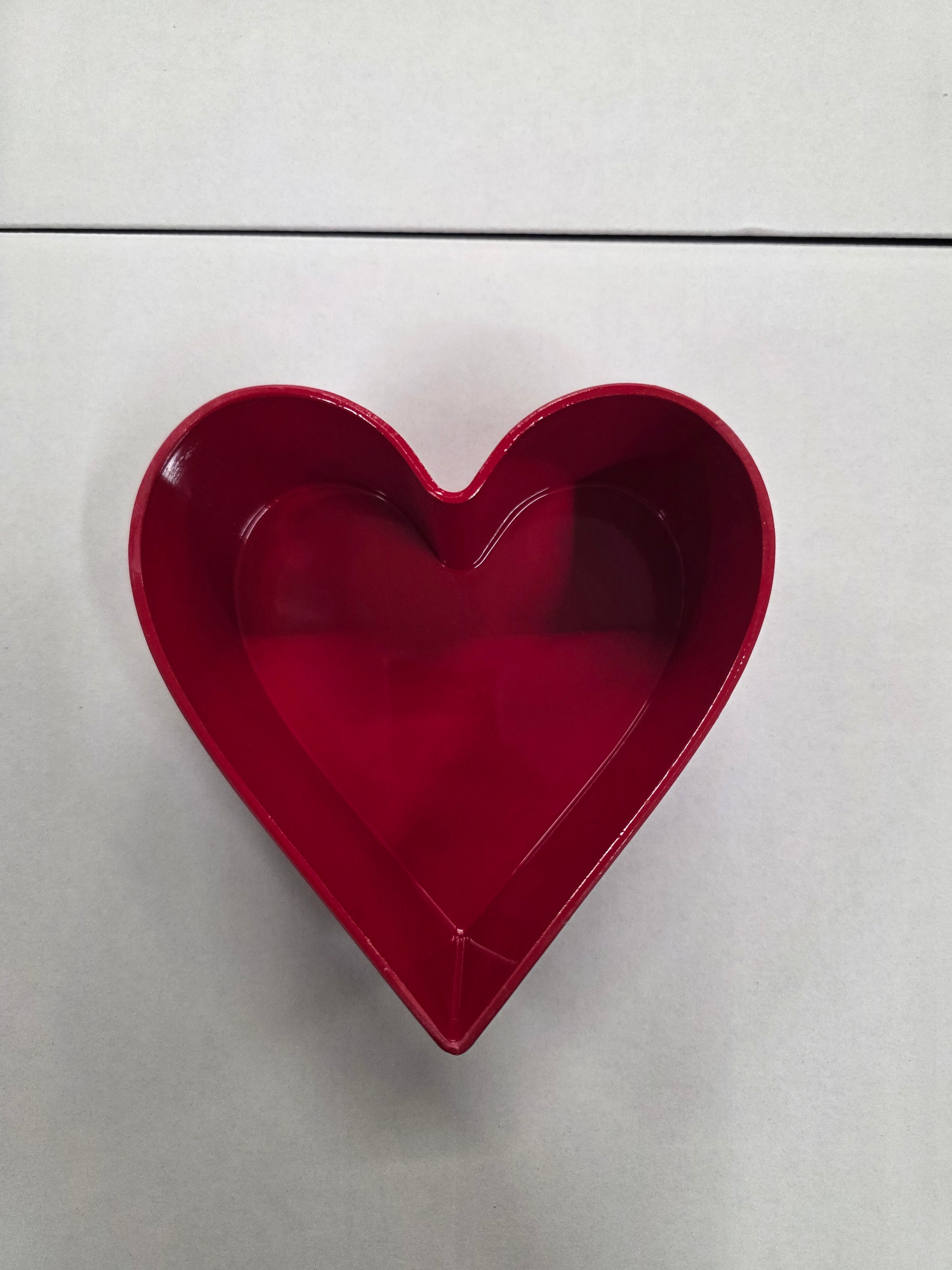 Plastic Bowl Heart Melam Red 15cm (PACK OF 2)