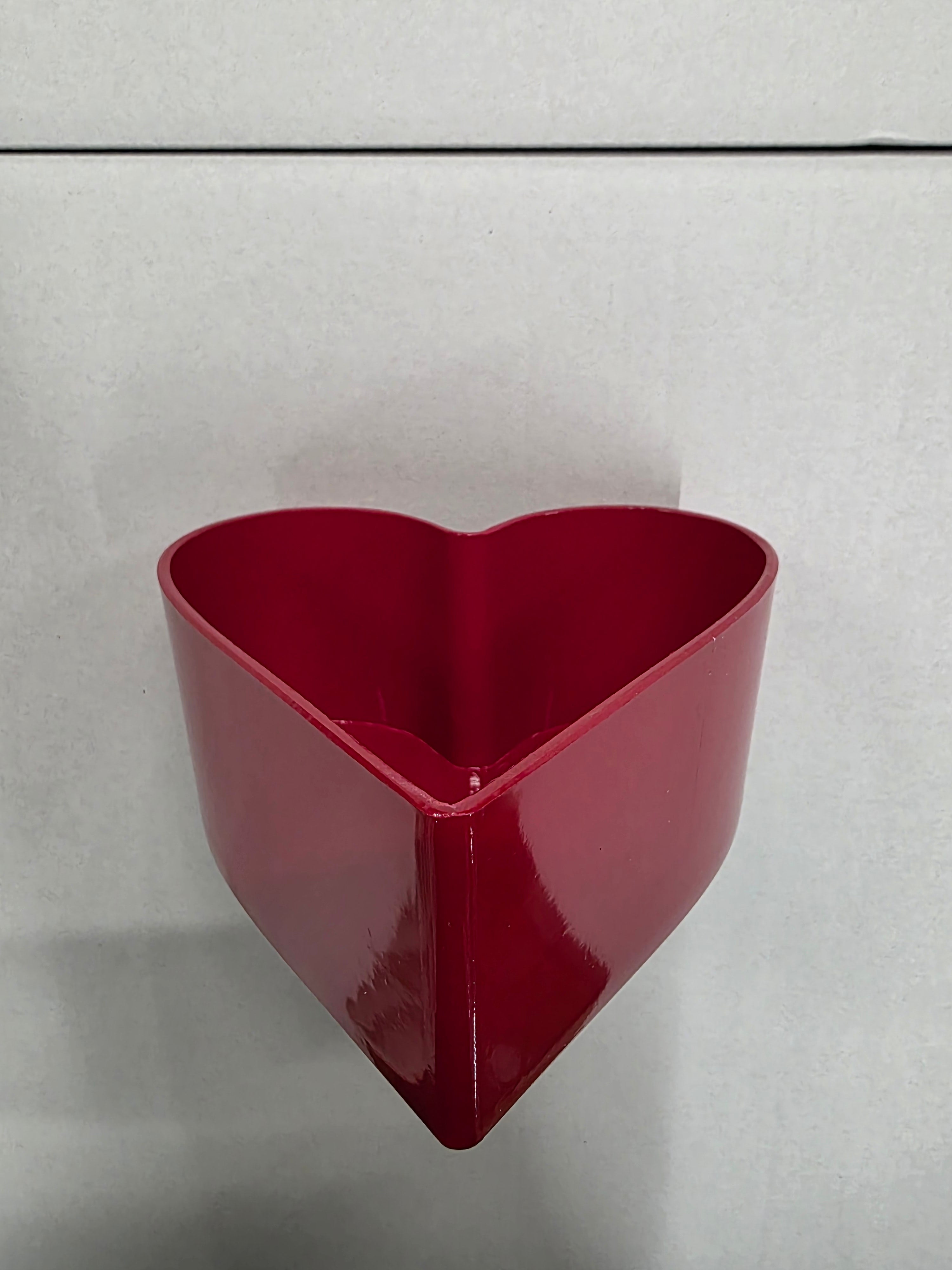 Plastic Bowl Heart Melam Red 15cm (PACK OF 2)