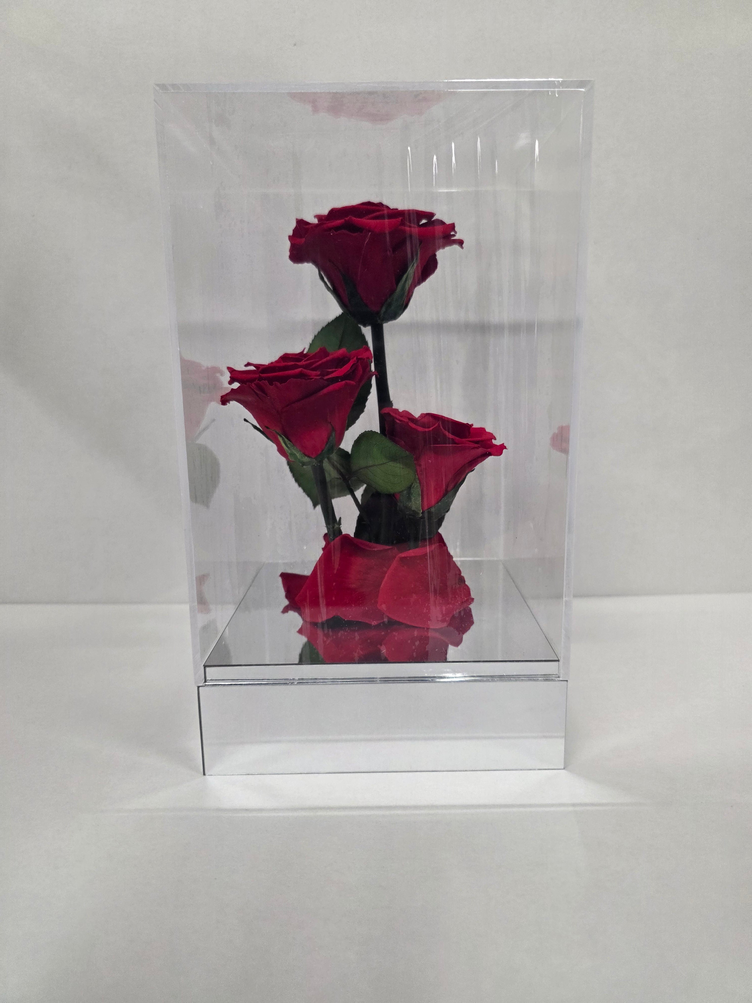 Artificial Preserved Rosa Gb15 Red 02