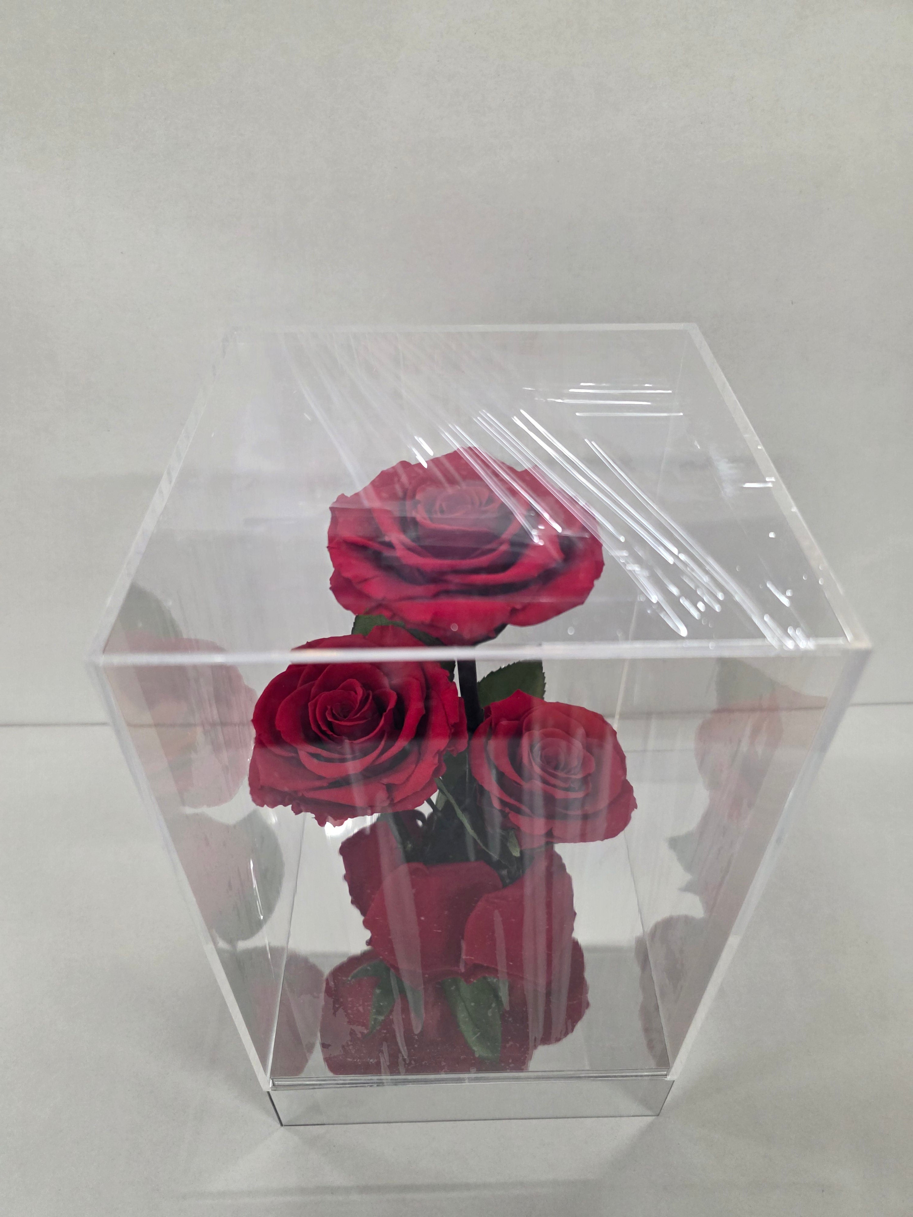 Artificial Preserved Rosa Gb15 Red 02