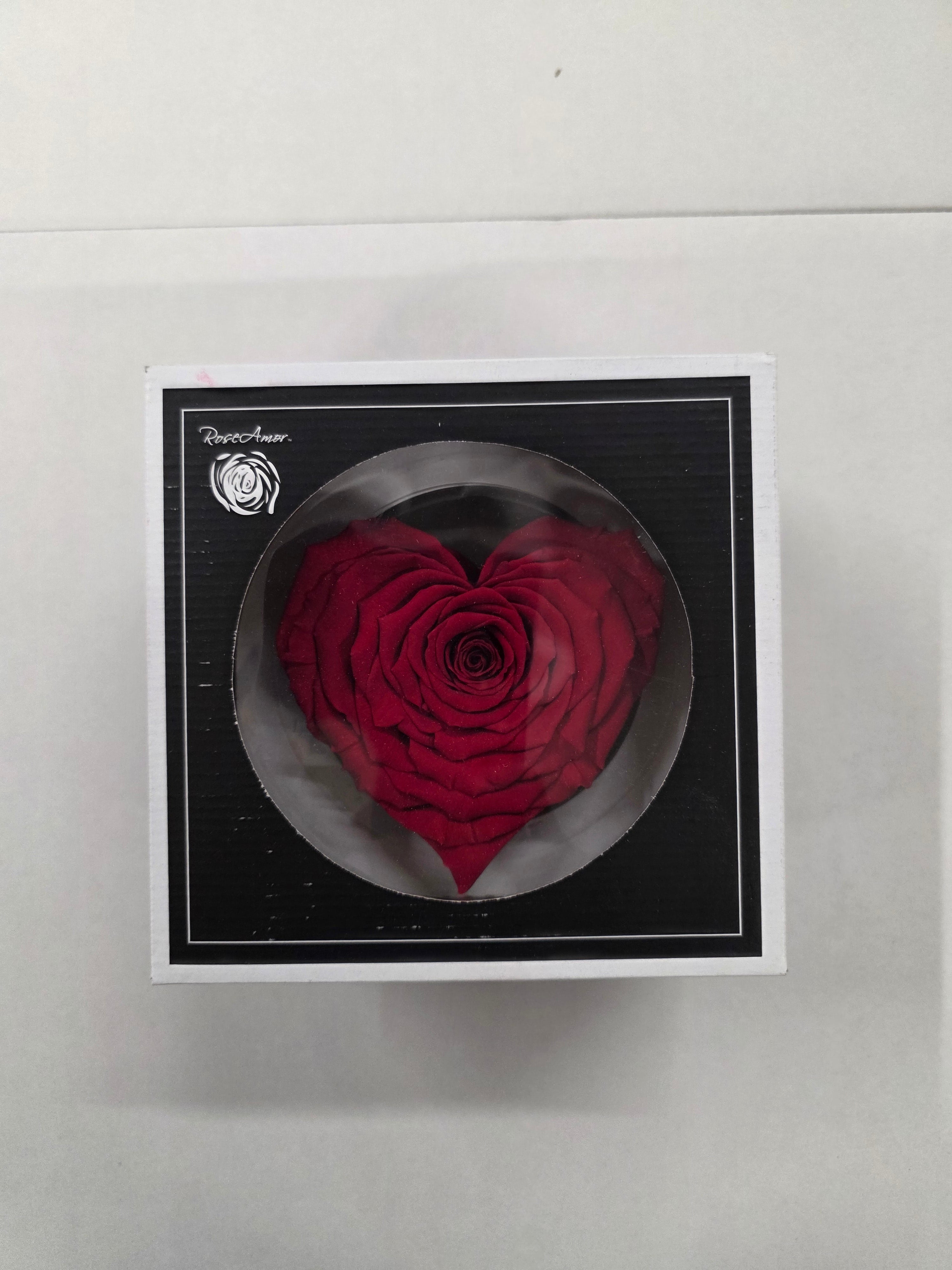 Artificial Preserved Rosa Heart Xxl Red 02