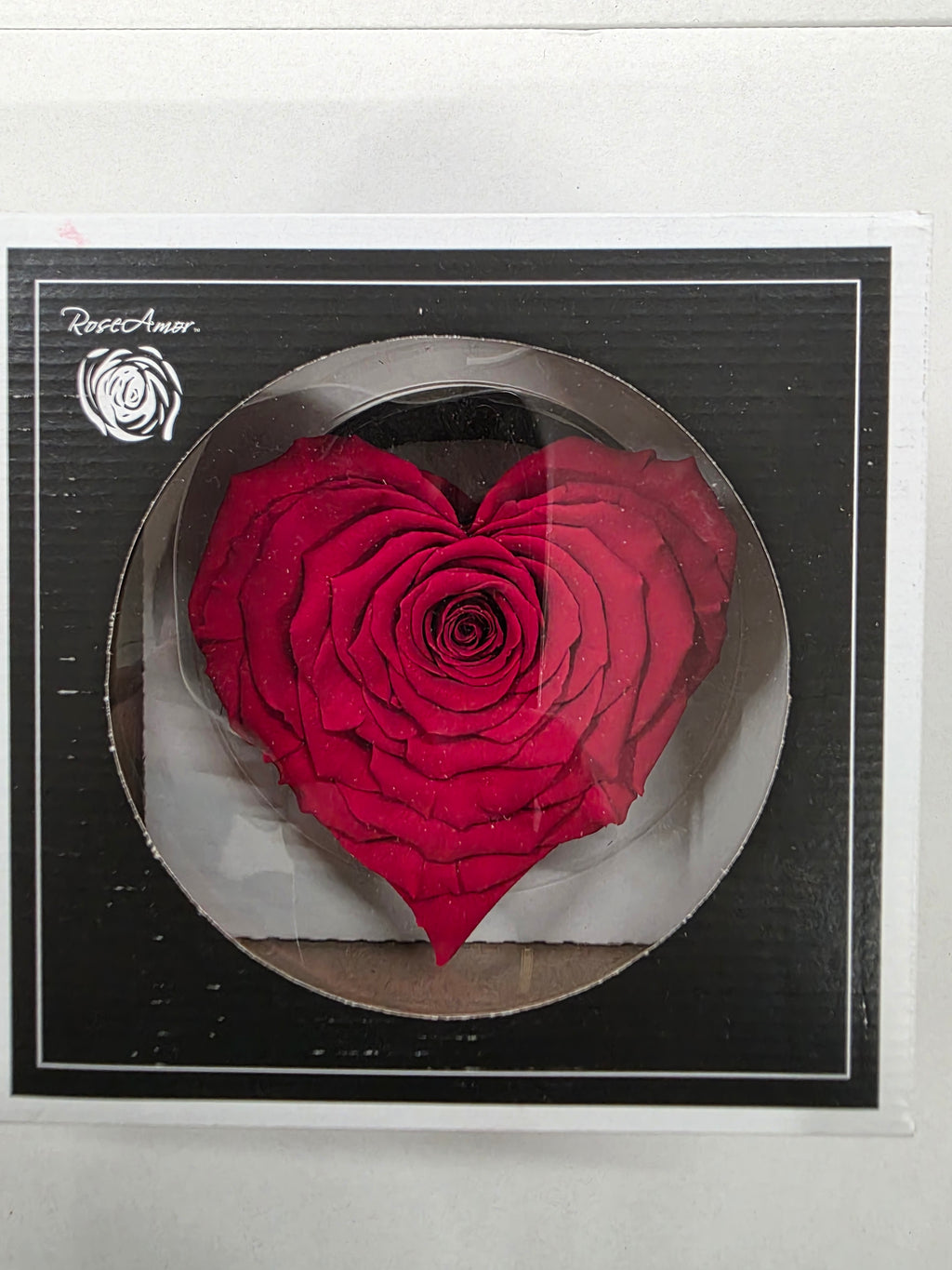 Artificial Preserved Rosa Heart Xxl Red 02