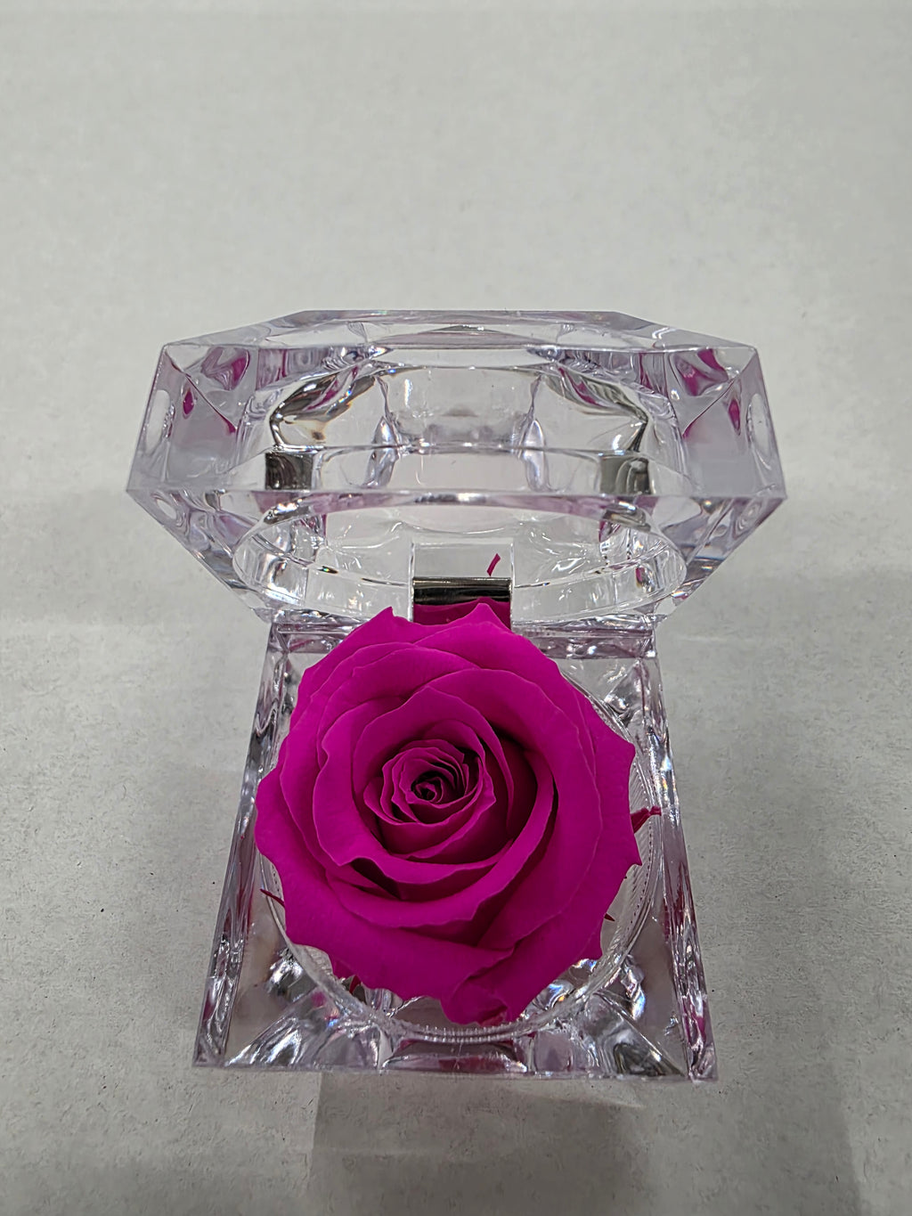 Artificial Preserved Rosa Jewel Box Pink 07