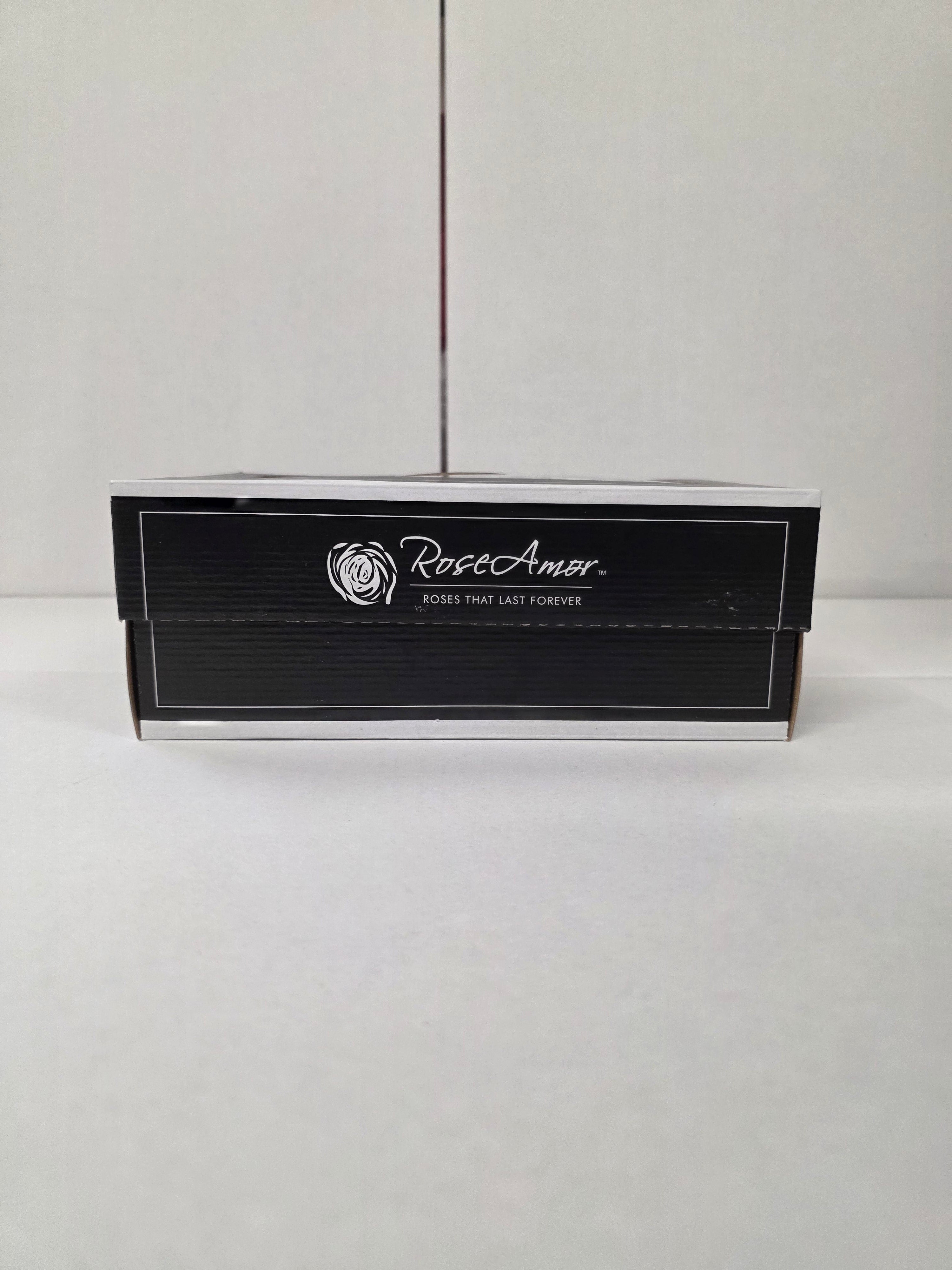 Artificial Preserved Rosa Xl White 01