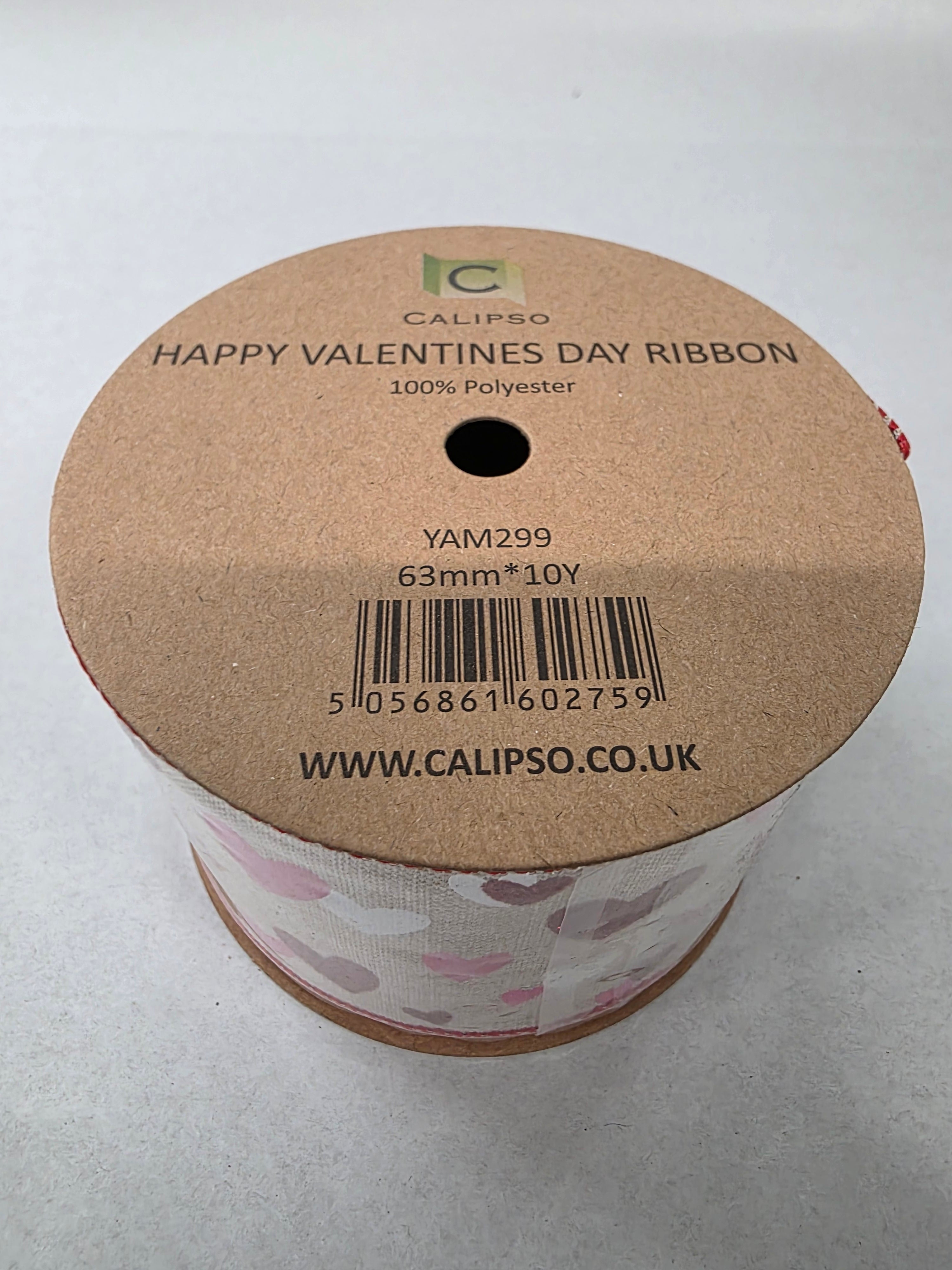 Ribbon Happy Valentines 63mm X10yards