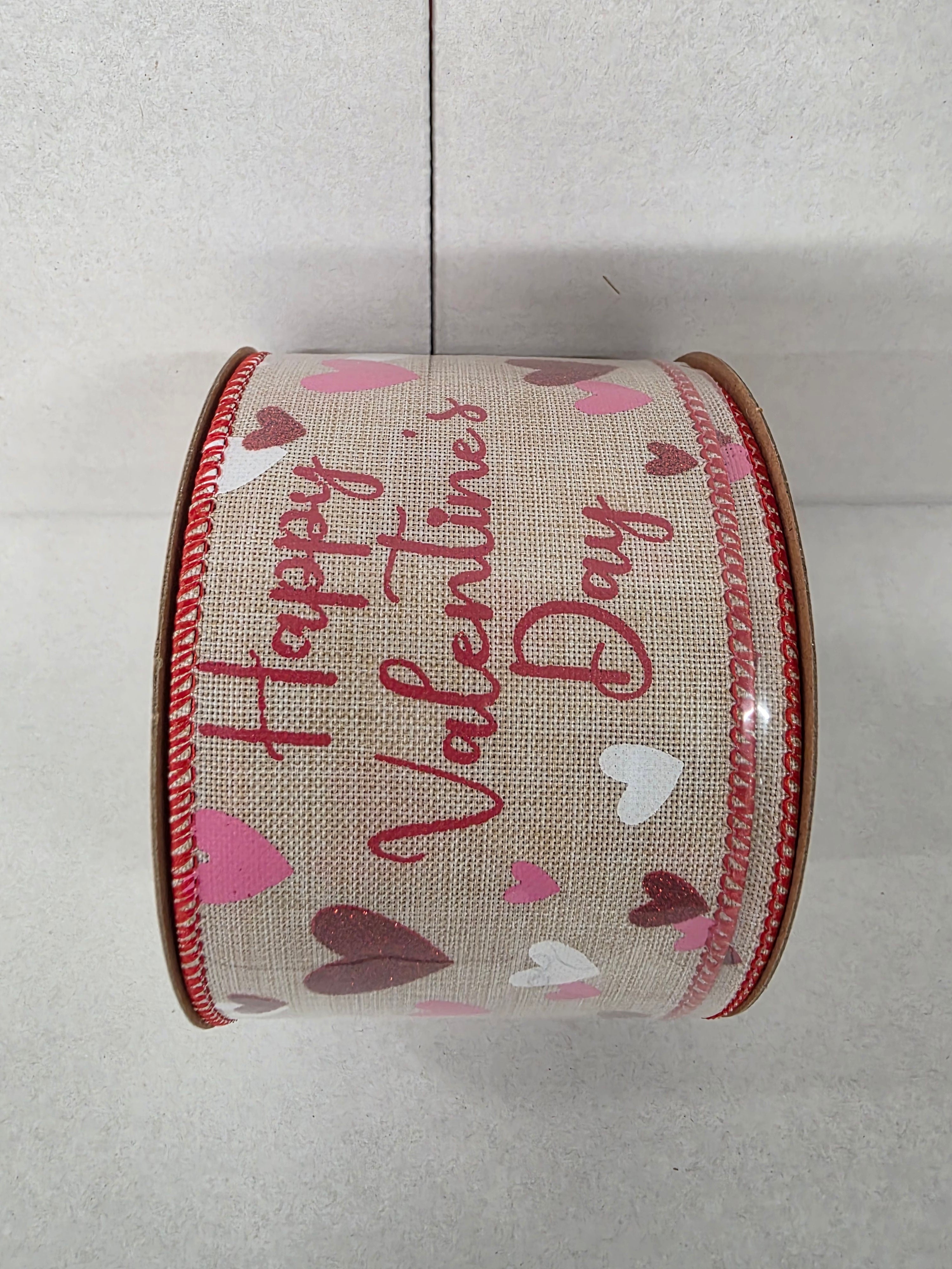 Ribbon Happy Valentines 63mm X10yards