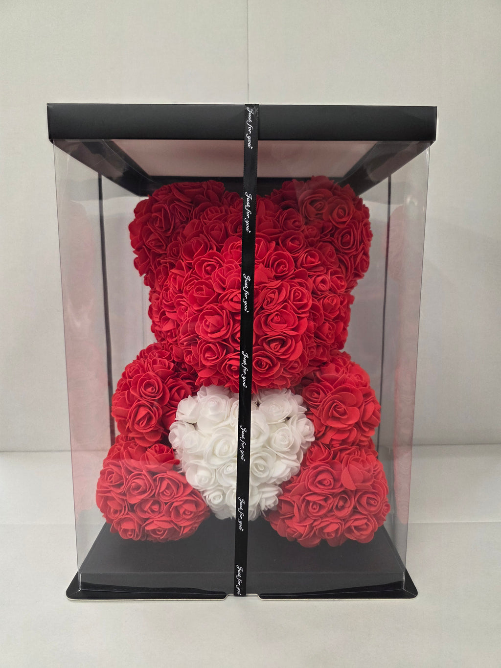 Rose Teddy Red White Heart