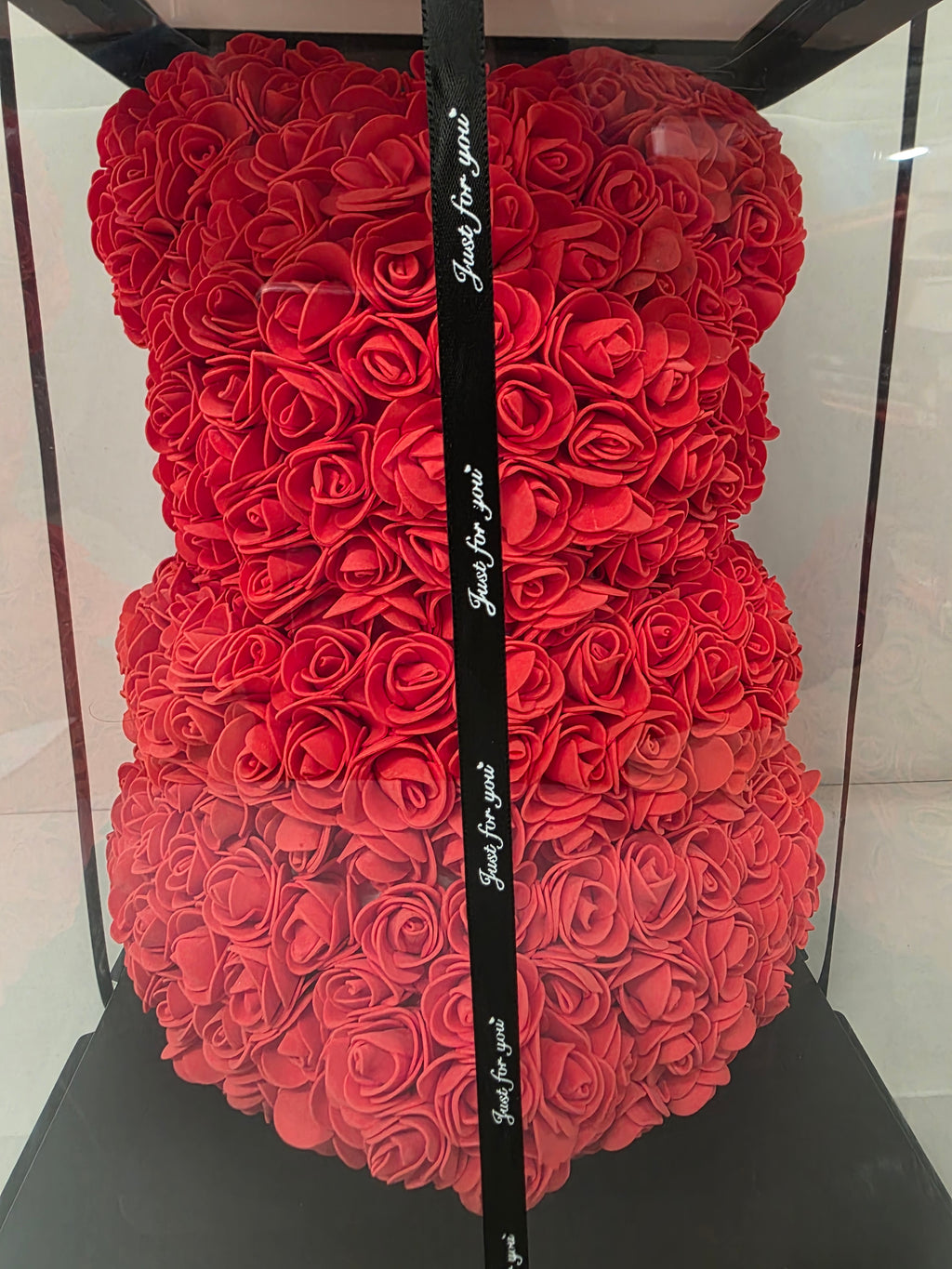 Rose Teddy Red White Heart
